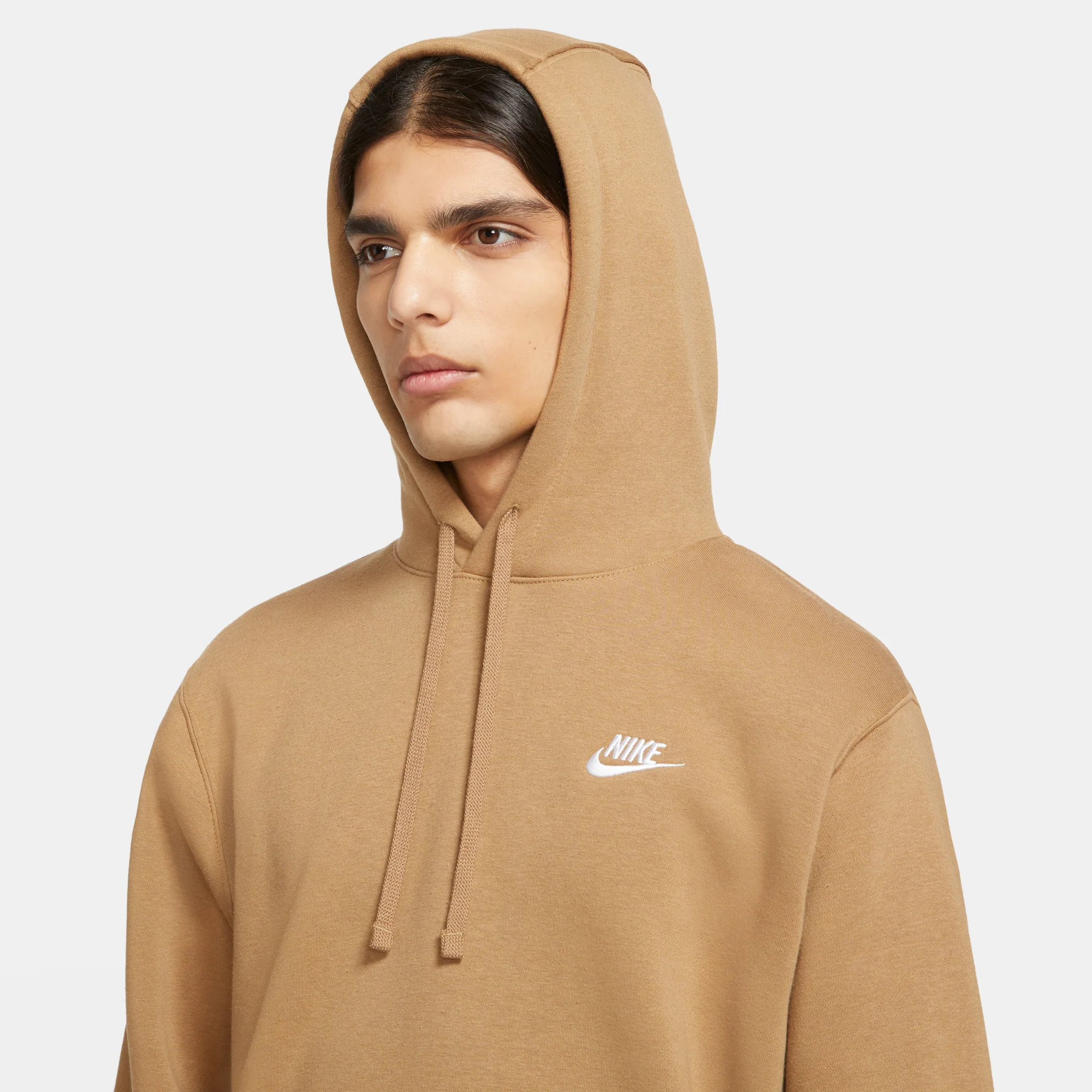 Nike Mens Sportswear Club Fleece Hoodie 'DK Driftwood' - Image 4
