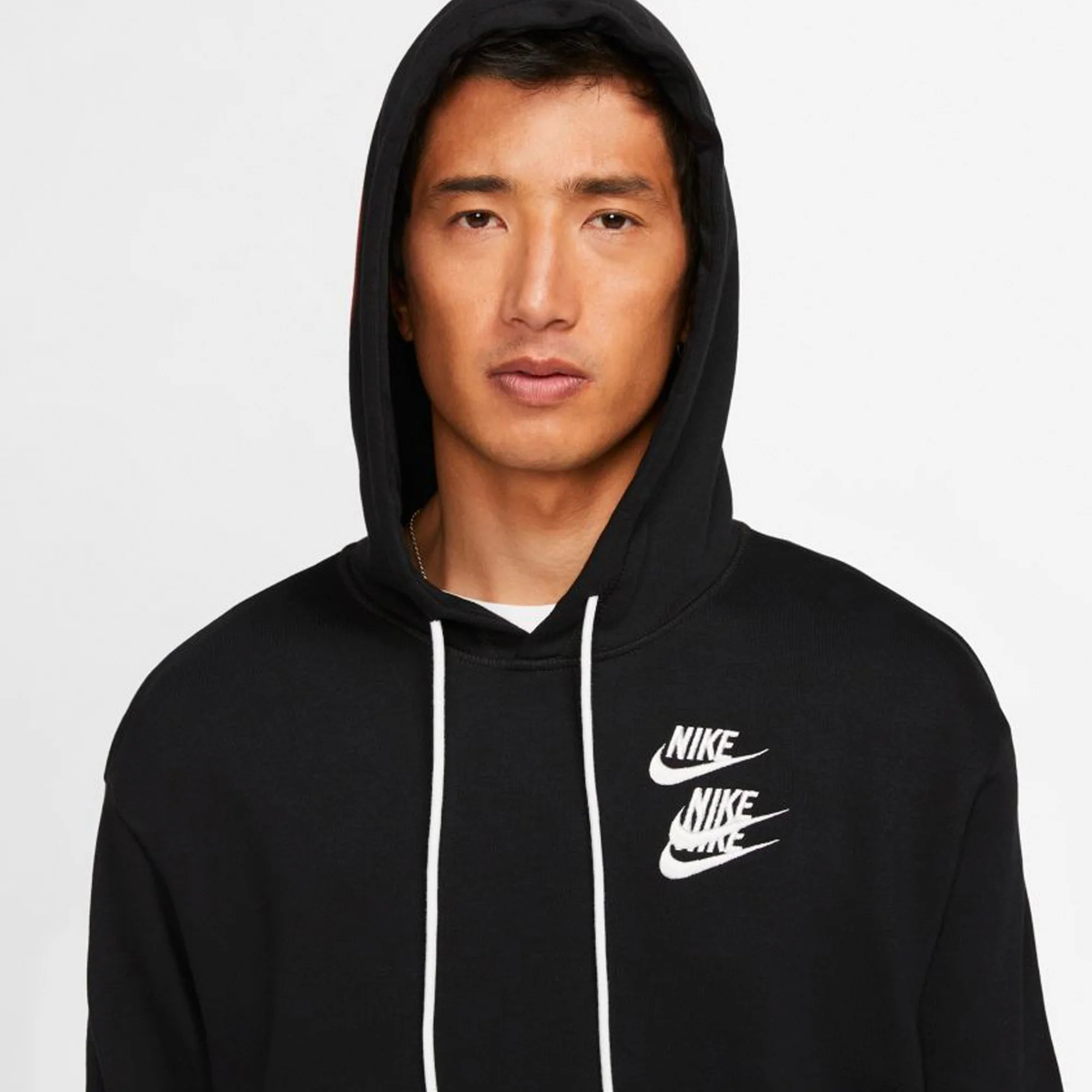 Nike Sportswear Mens Pullover French Terry Hoodie 'Black' - Image 3