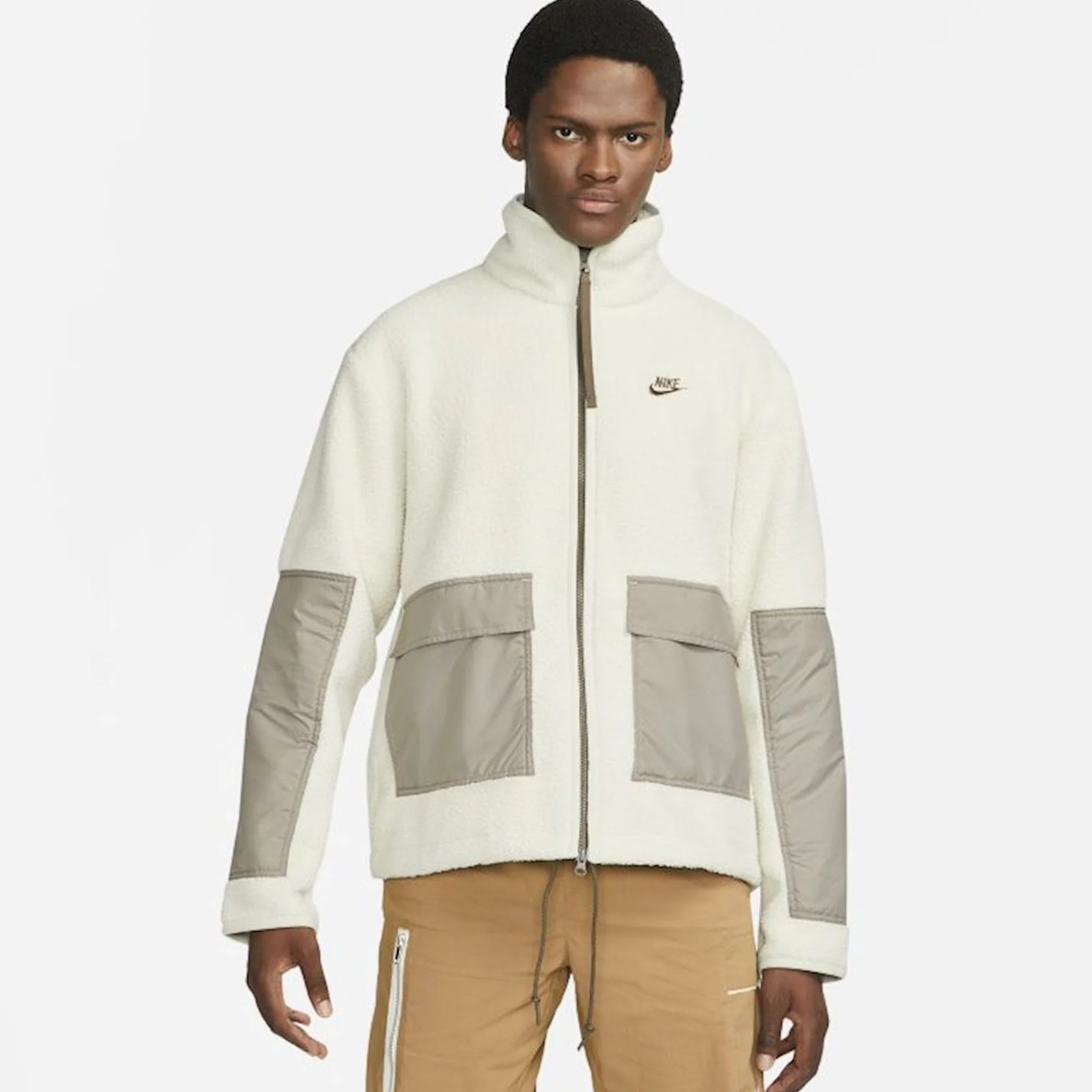 Nike Mens Sportswear Sport Essentials Jacket 'Light Bone' - Image 2
