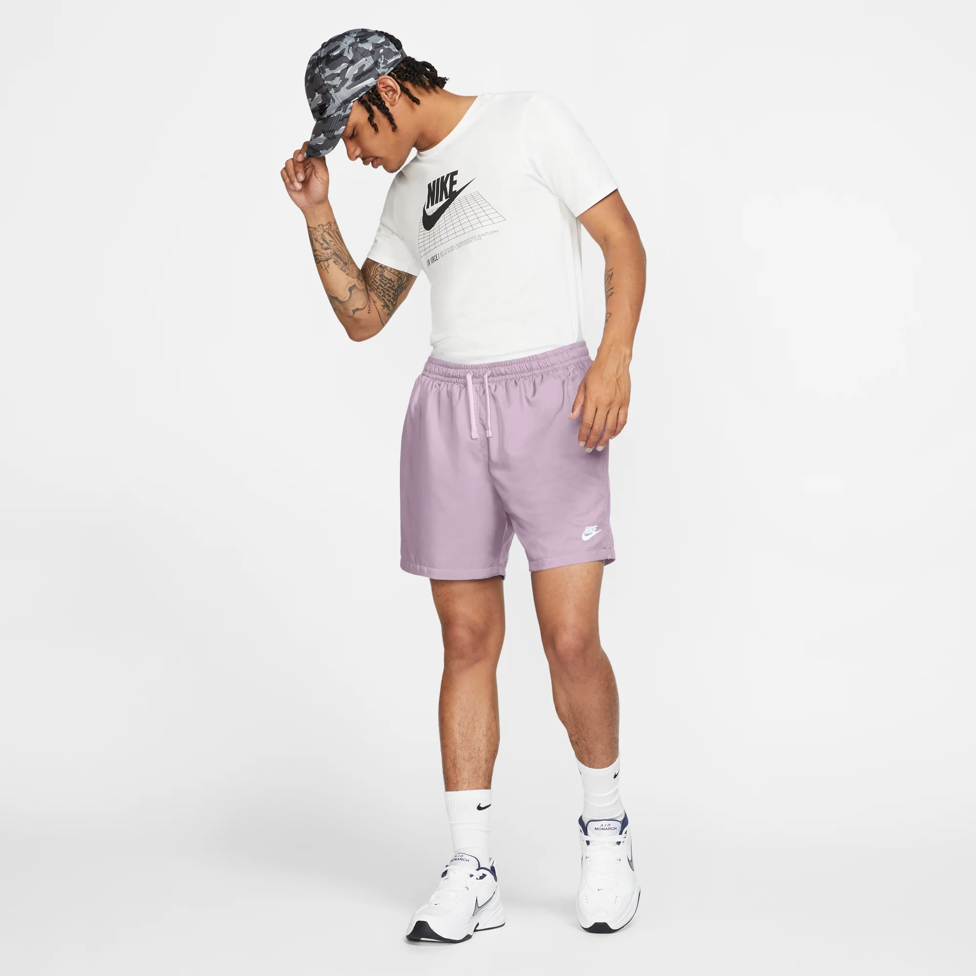 Nike Mens Sportswear Woven Shorts 'Iced Lilac' - Image 4