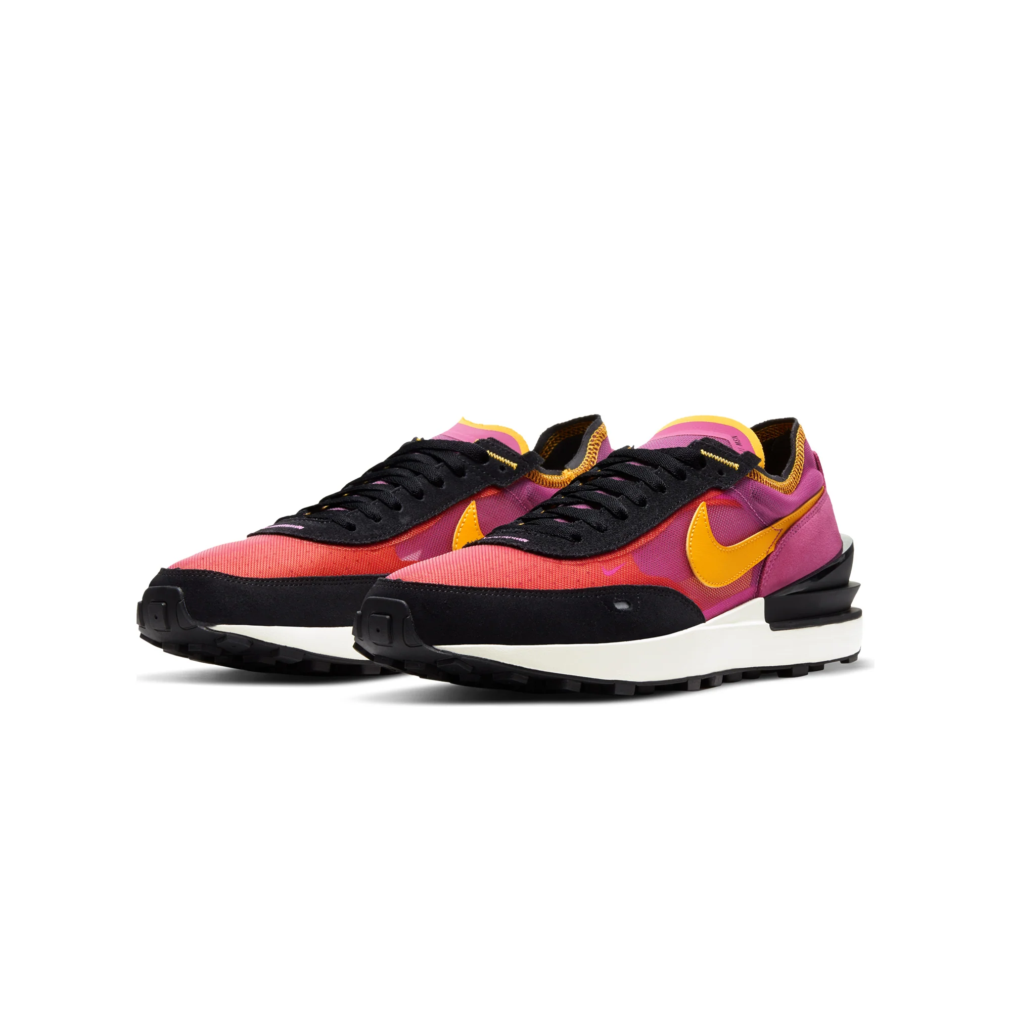 Nike Mens Waffle One Shoes 'Active Fuchsia/University Gold' - Image 2