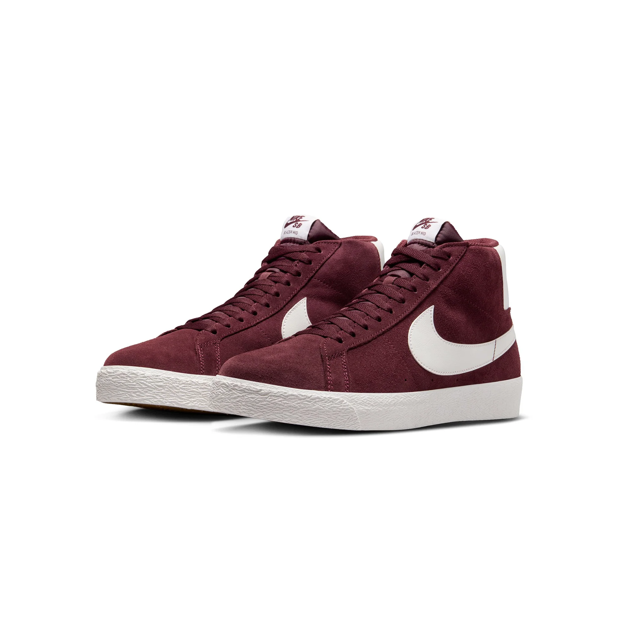 Nike SB Blazer Mid Burgundy Crush Shoes - Image 2