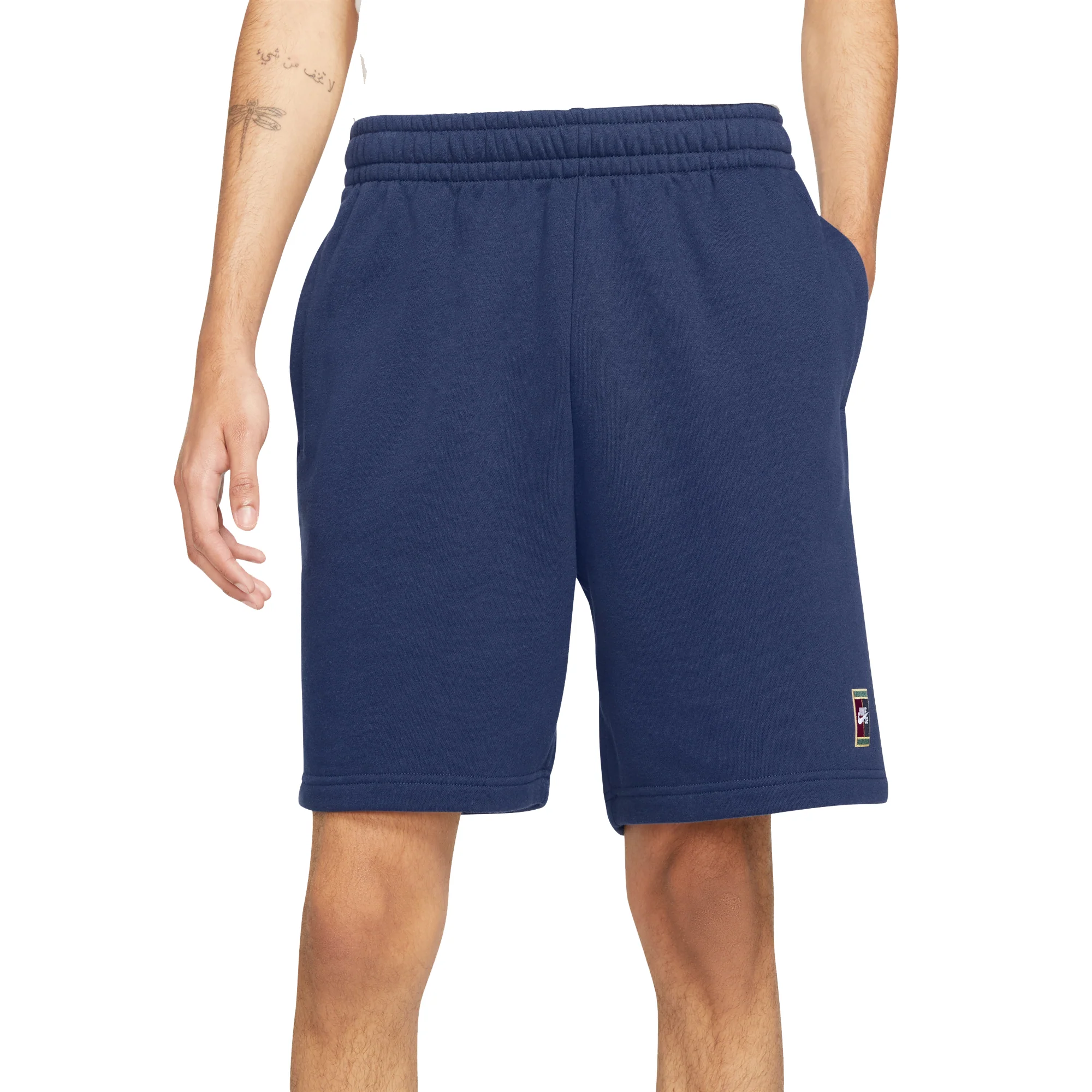 Nike SB Mens Fleece Graphic Skate Shorts Midnight Navy - Image 3