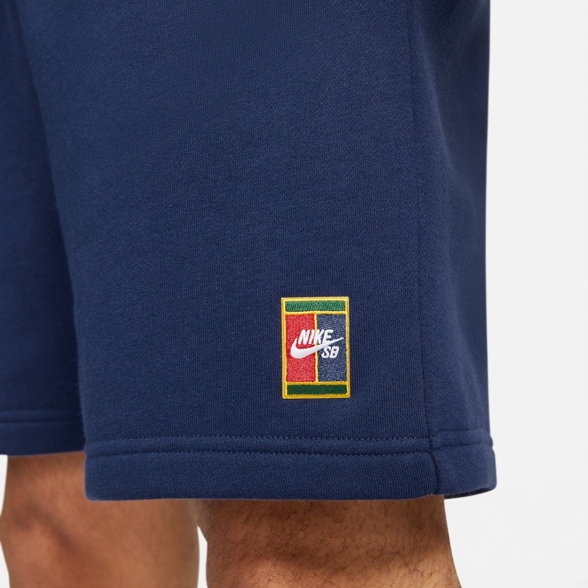 Nike SB Mens Fleece Graphic Skate Shorts Midnight Navy - Image 5
