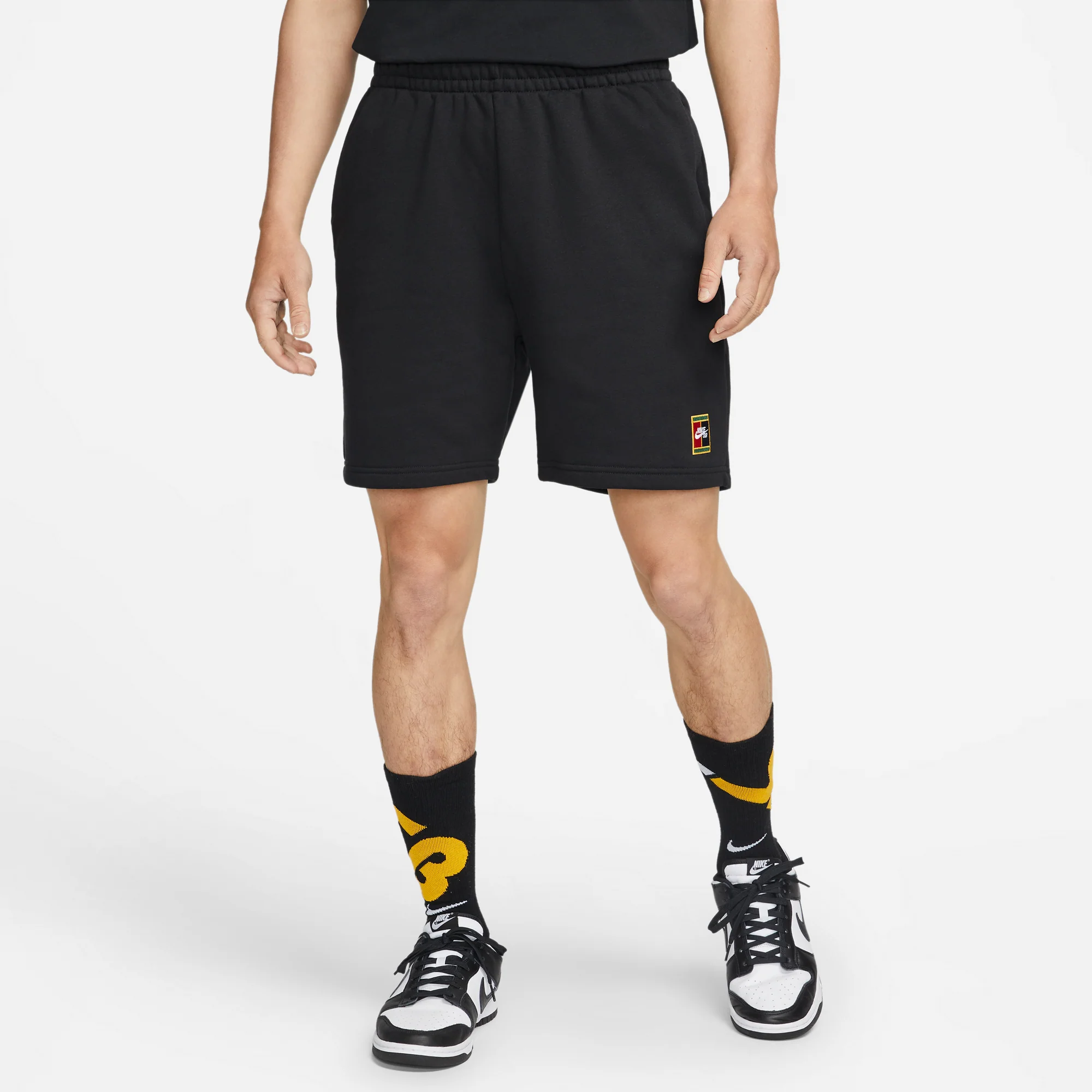 Nike SB Mens Fleece Graphic Skate Shorts Black - Image 3