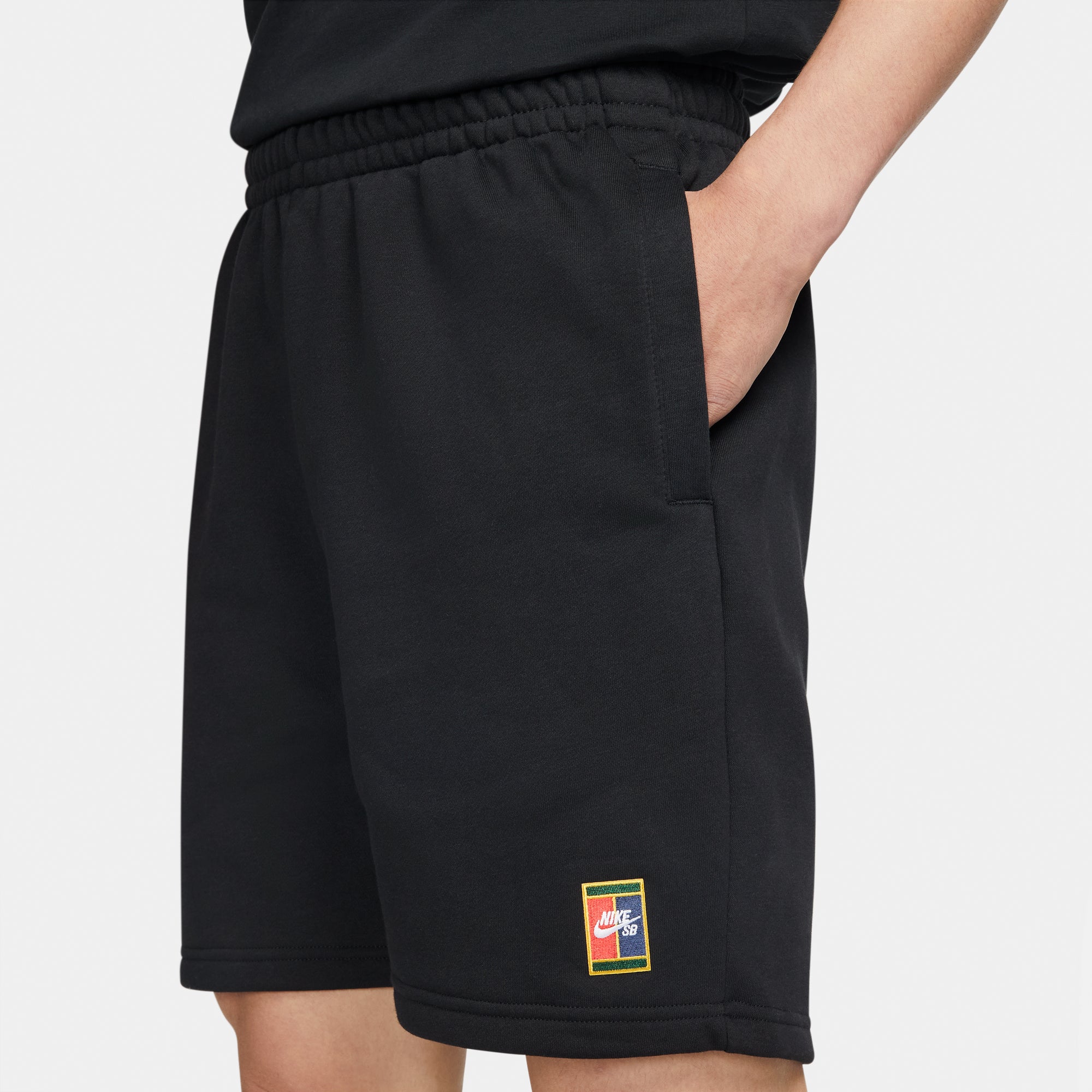 Nike SB Mens Fleece Graphic Skate Shorts Black - Image 4