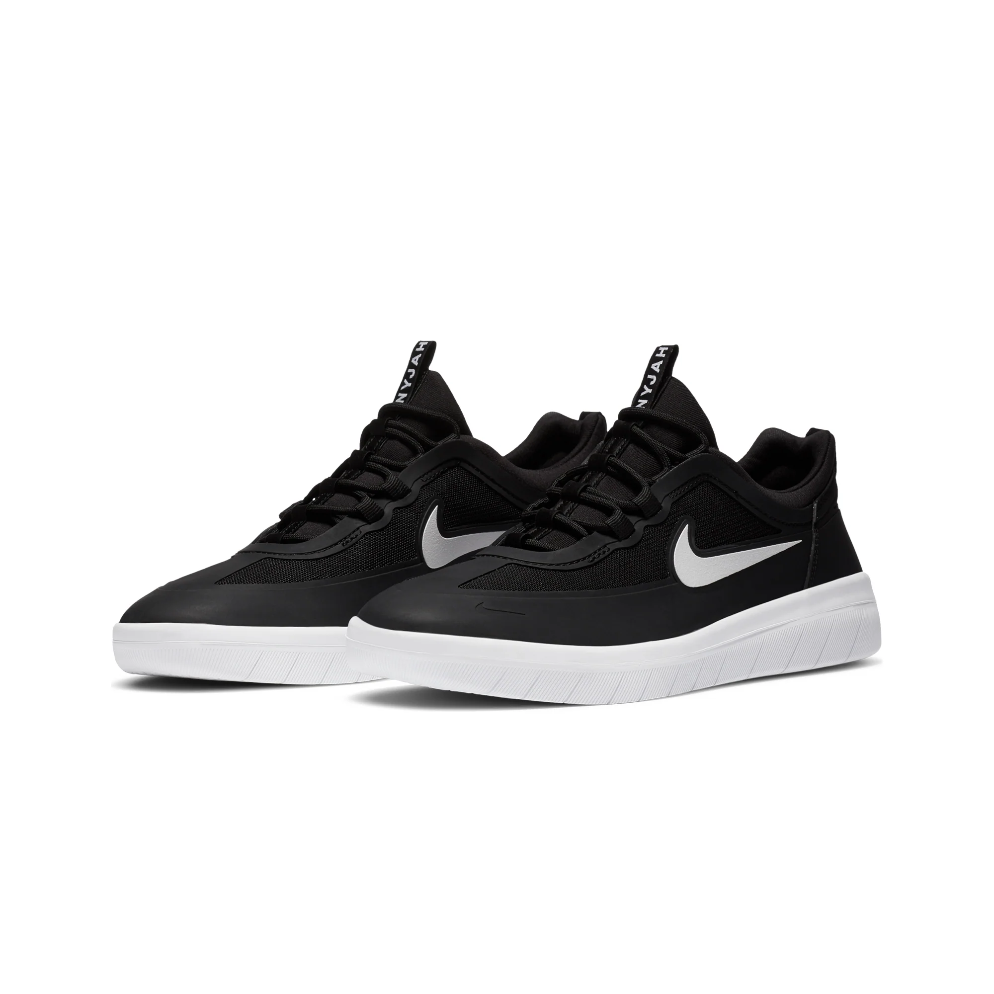 Nike SB Mens Nyjah Free 2 Shoes 'Black/White' - Image 2