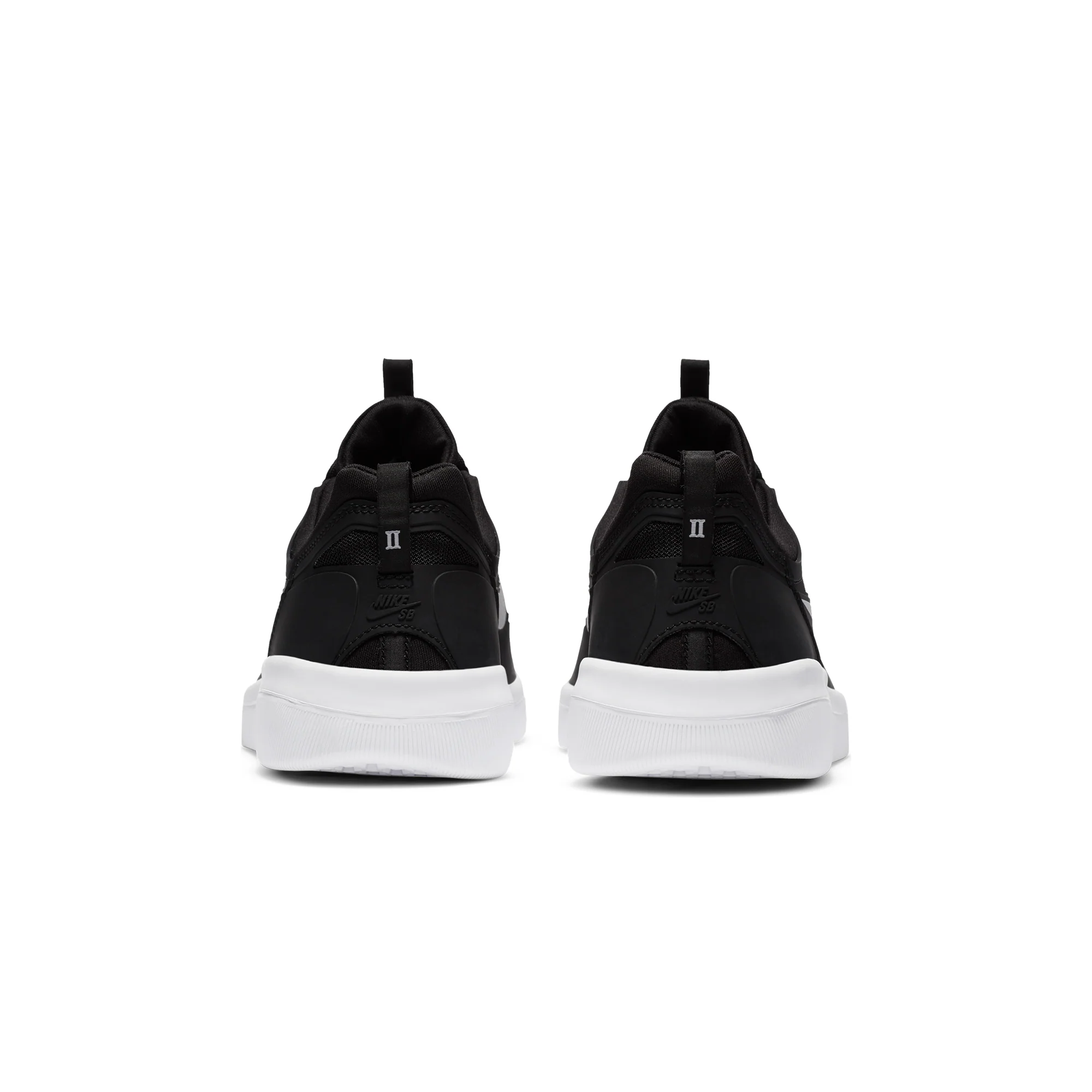 Nike SB Mens Nyjah Free 2 Shoes 'Black/White' - Image 3