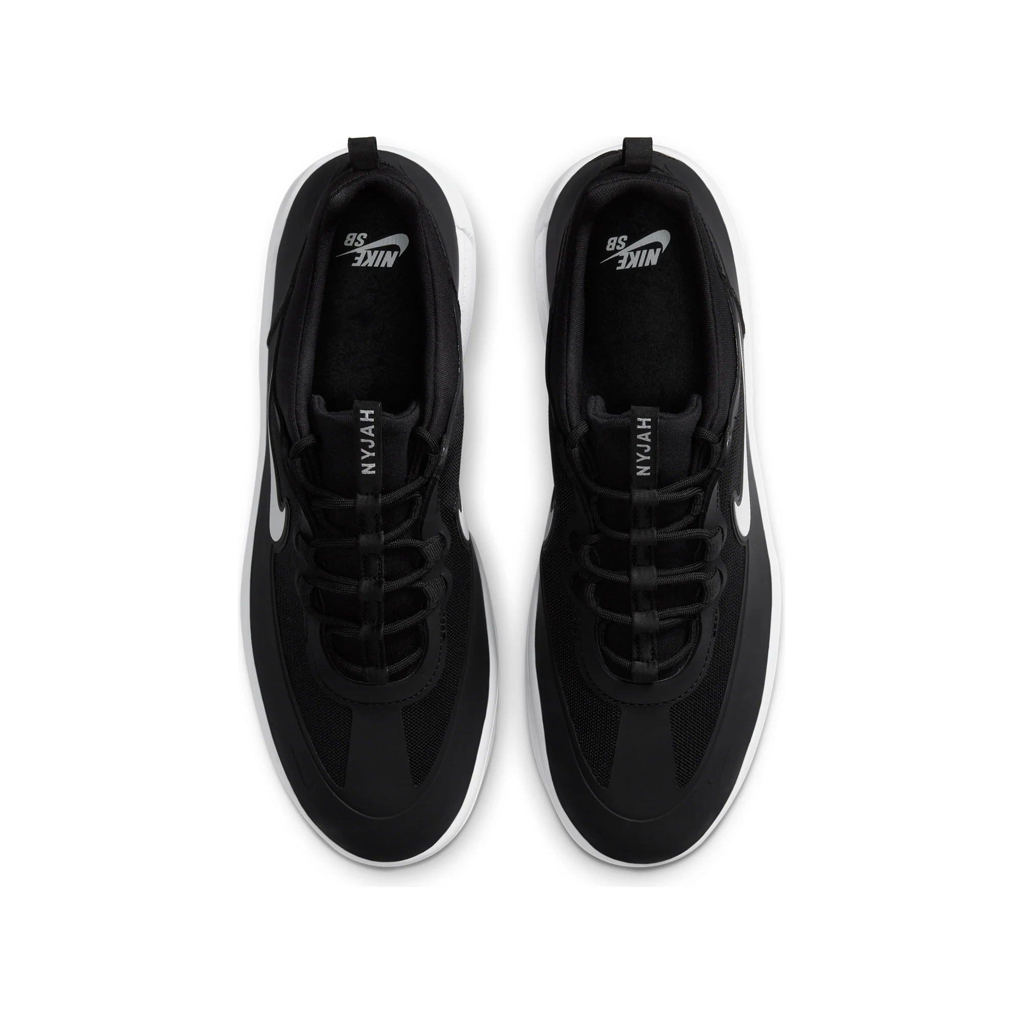 Nike SB Mens Nyjah Free 2 Shoes 'Black/White' - Image 4