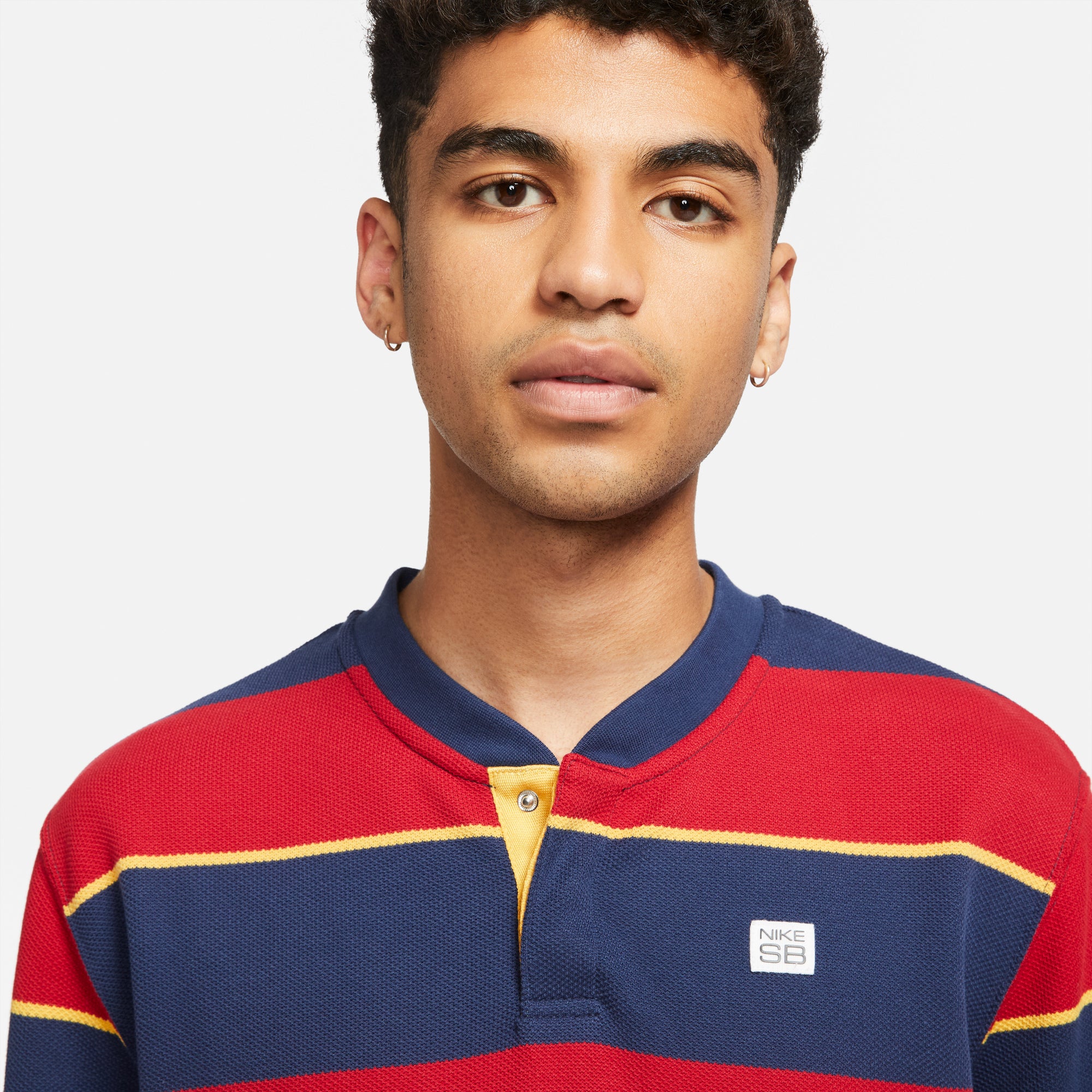 Nike SB Mens Skate Crew Tee Midnight Navy/Gym Red - Image 4