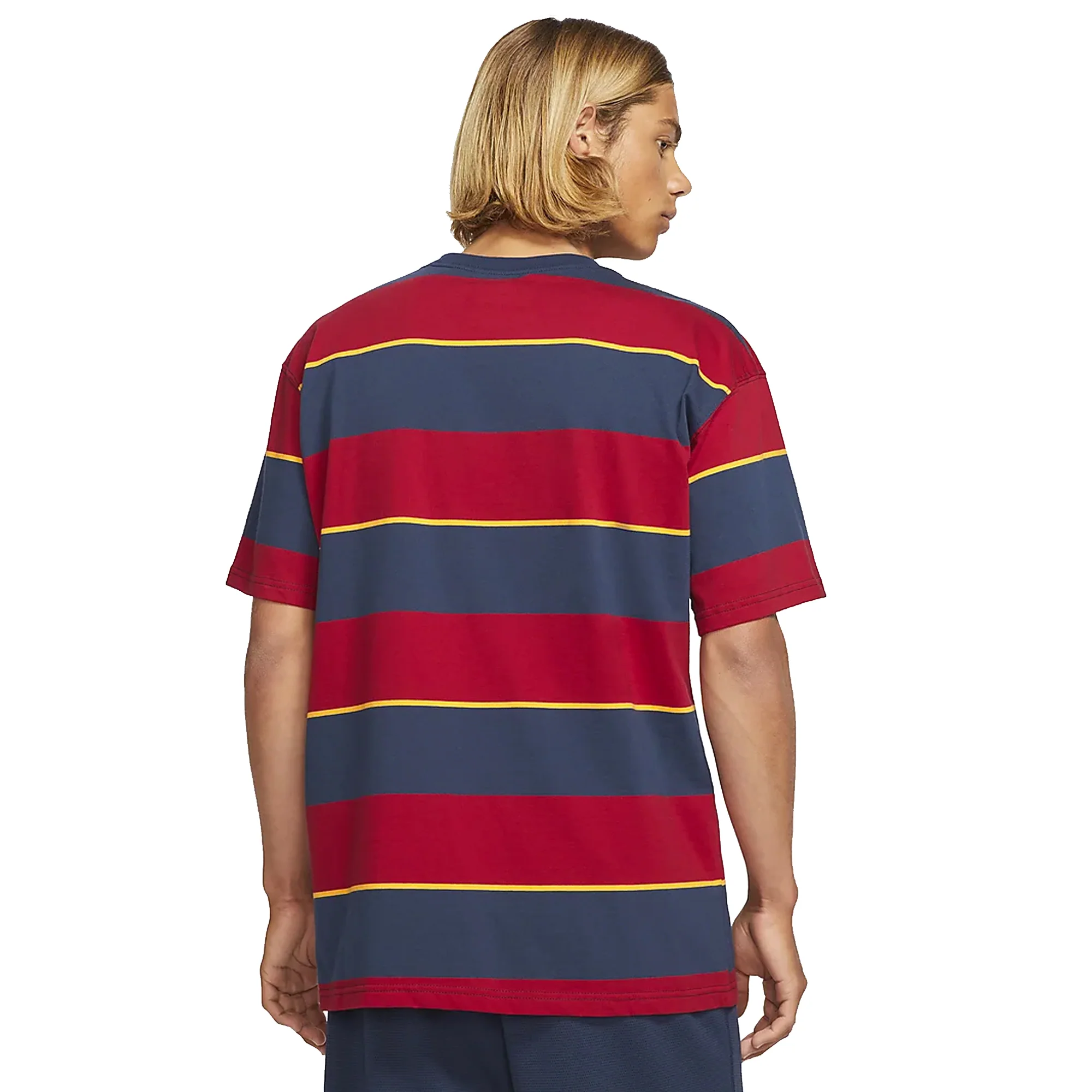 Nike SB Mens Striped Skate T-Shirt Midnight Navy - Image 3