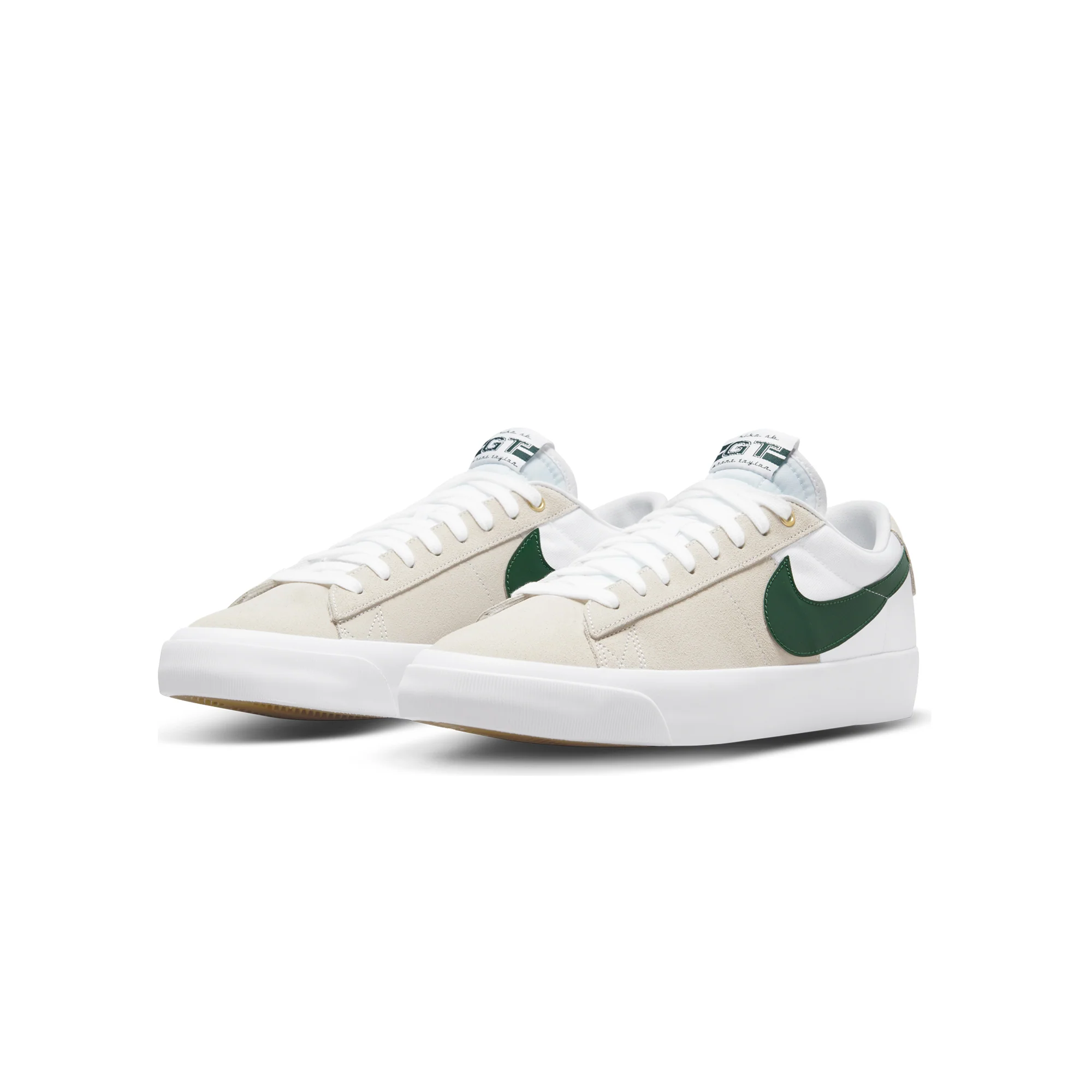 Nike SB Mens Zoom Blazer Low Pro GT Shoes  'White/Gum' - Image 2