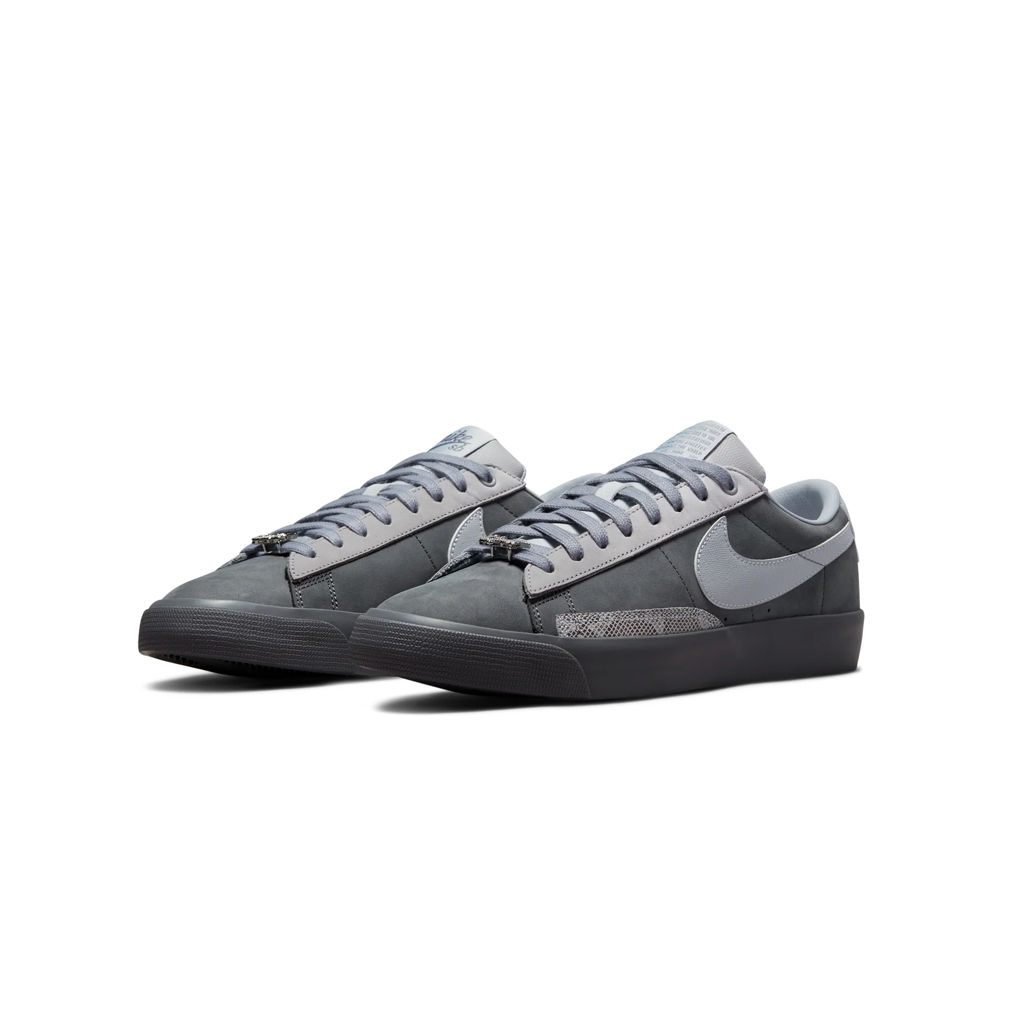 Nike SB Mens Zoom Blazer Low Shoes 'Cool Grey' - Image 2