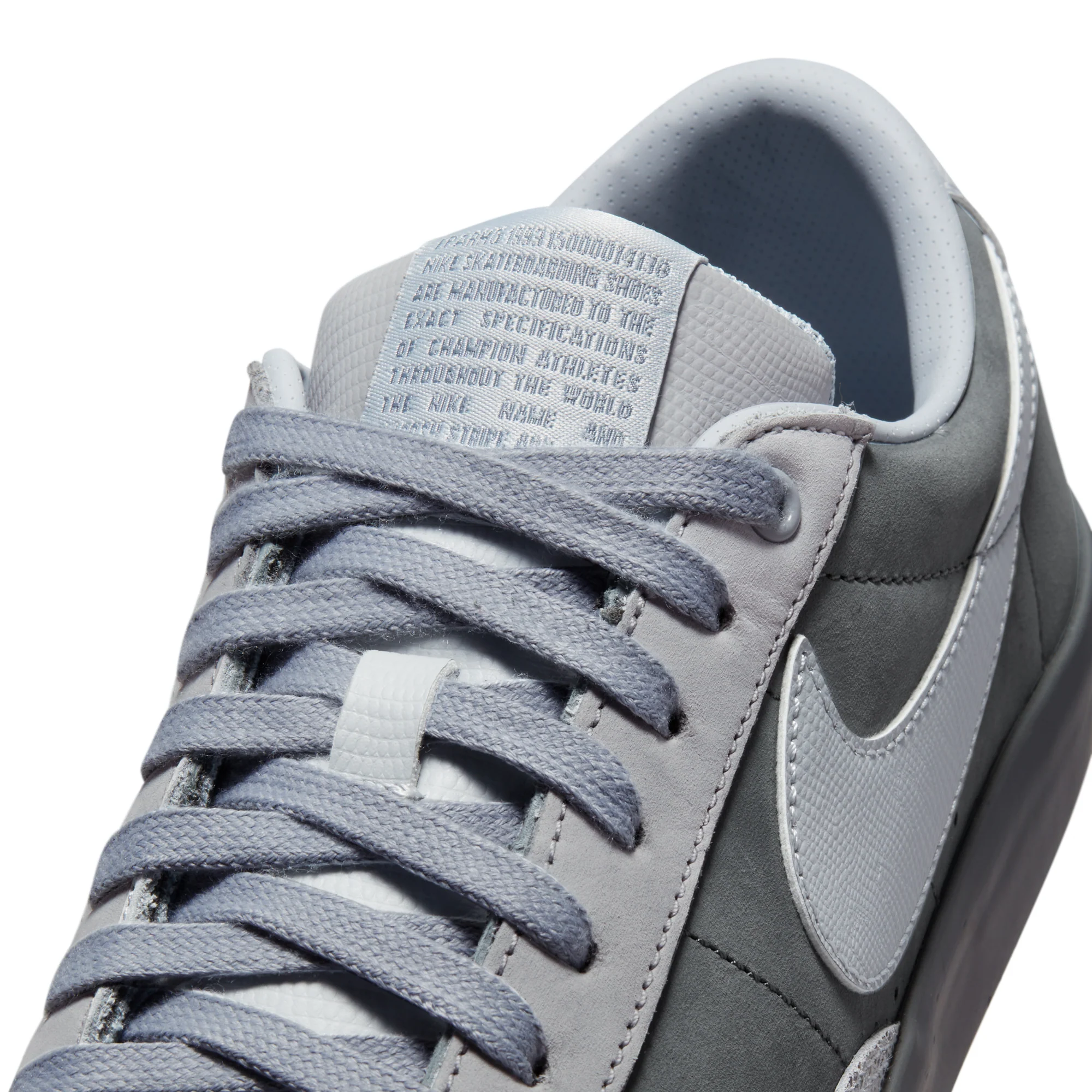 Nike SB Mens Zoom Blazer Low Shoes 'Cool Grey' - Image 4