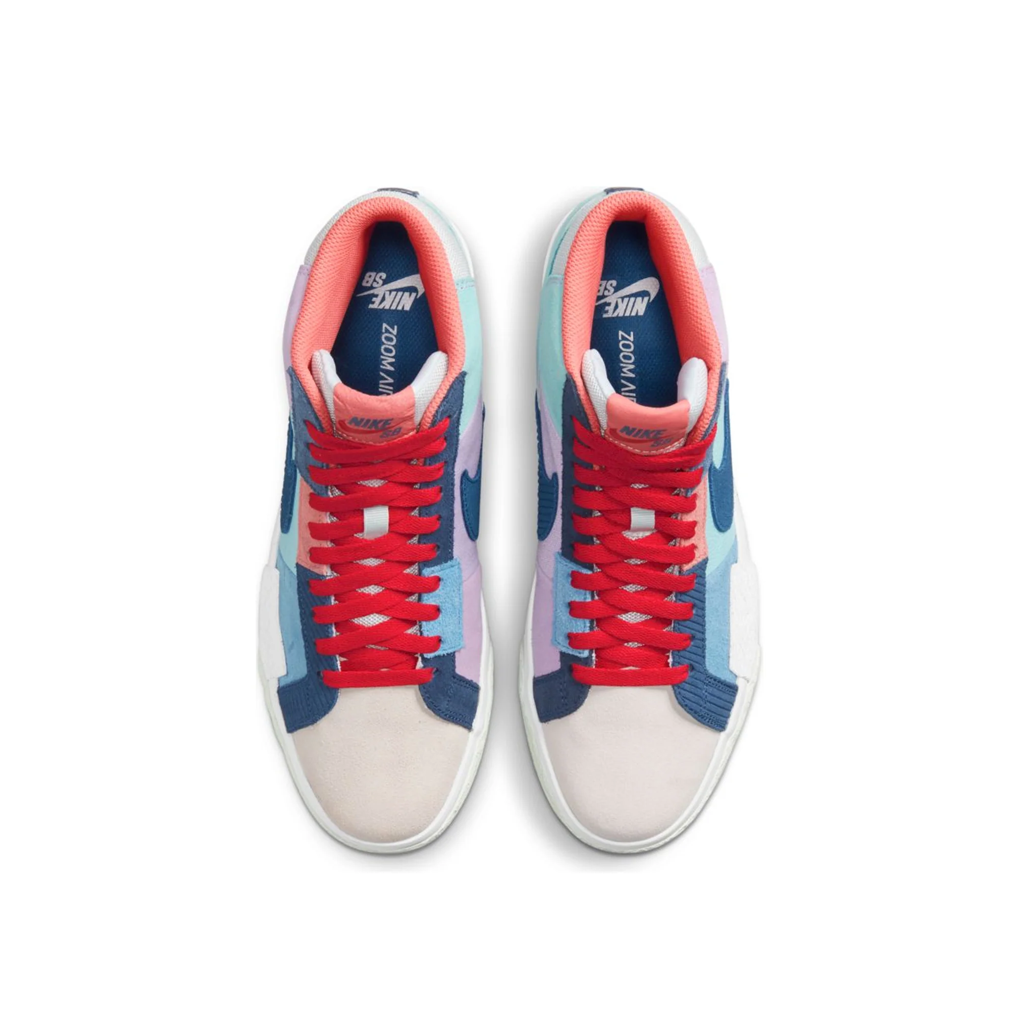 Nike SB Mens Zoom Blazer Mid Premium Shoes Lilac /Court Blue - Image 4