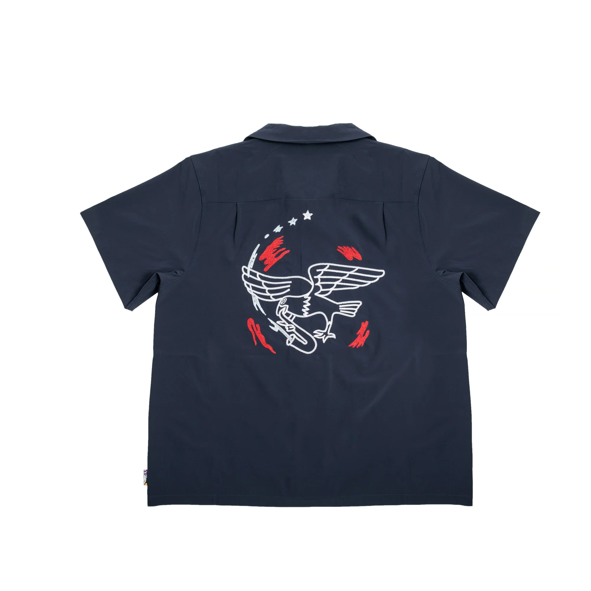 Nike SB Mens Short Sleeve Button Up Skate Bowler Top - Image 2