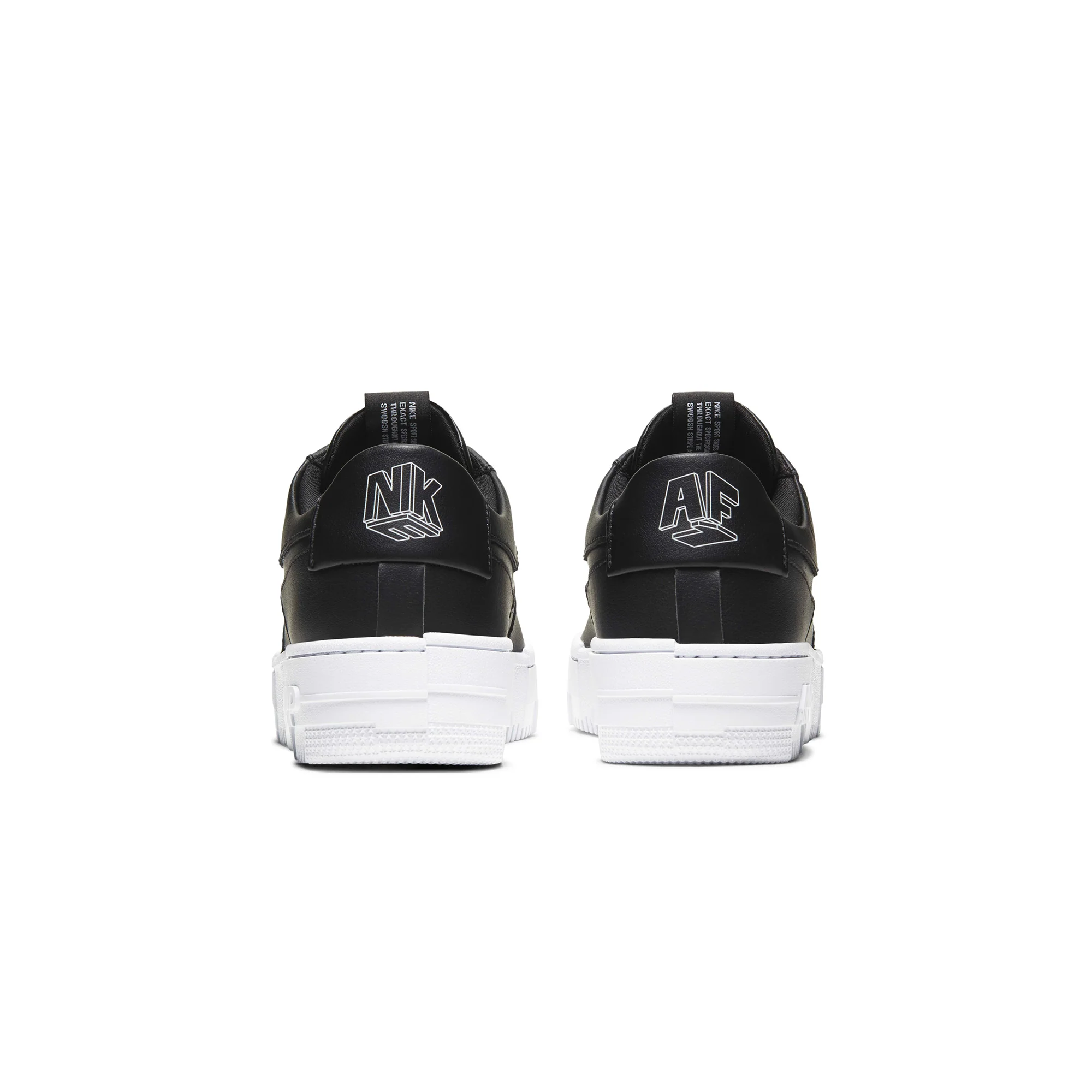 Nike Womens Air Force 1 Pixel 'Black White' Shoes - Image 3