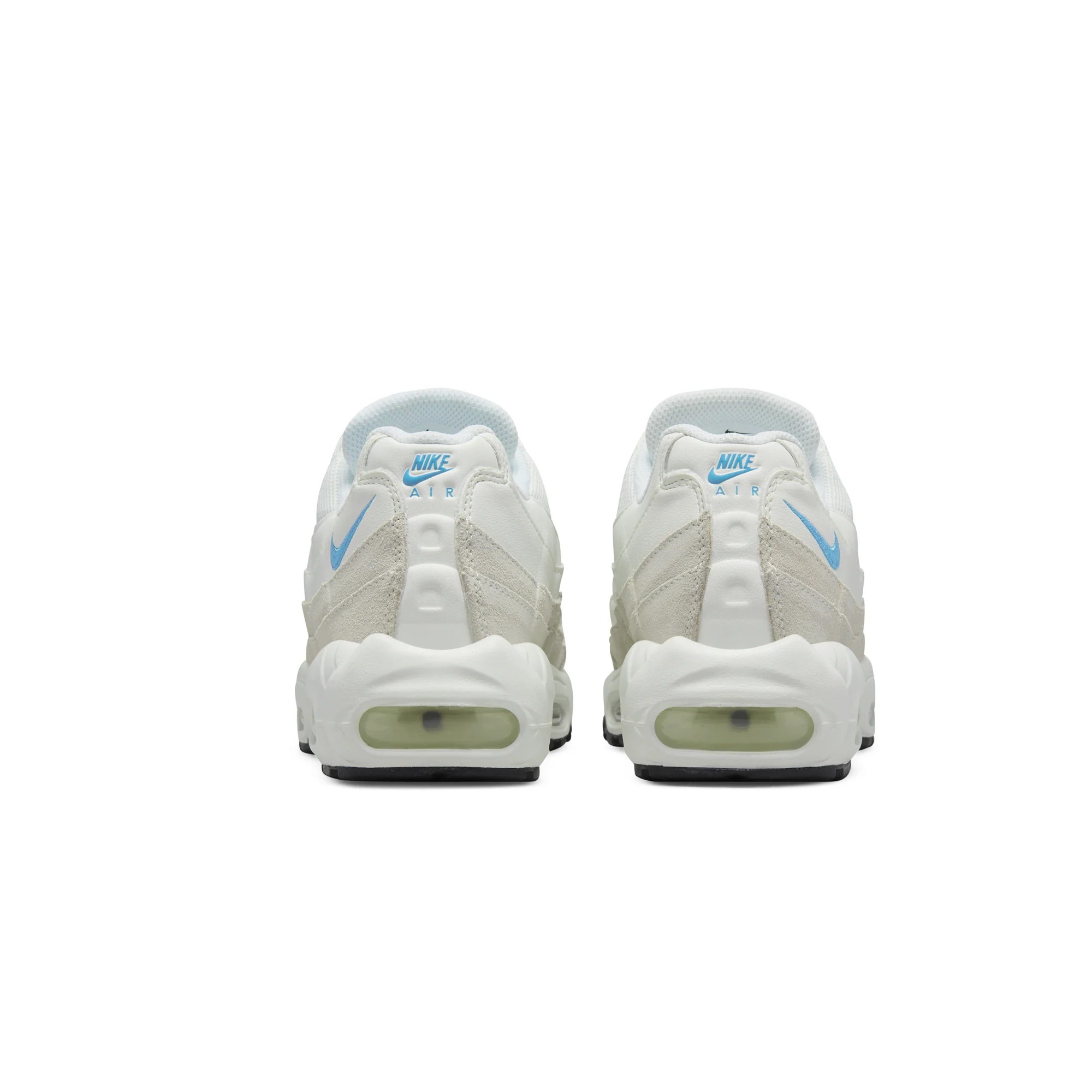 Nike Womens AIr Max 95 Shoes White/University Blue - Image 3