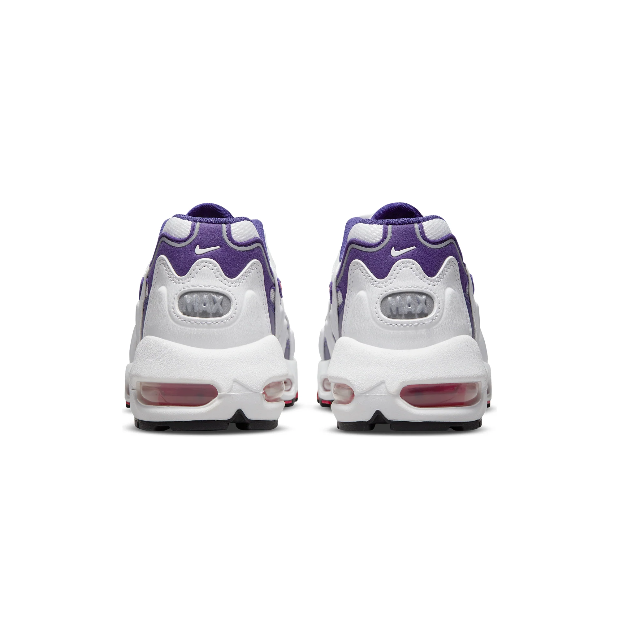 Nike Womens Air Max 96 II Shoes 'White/Comet Red' - Image 3