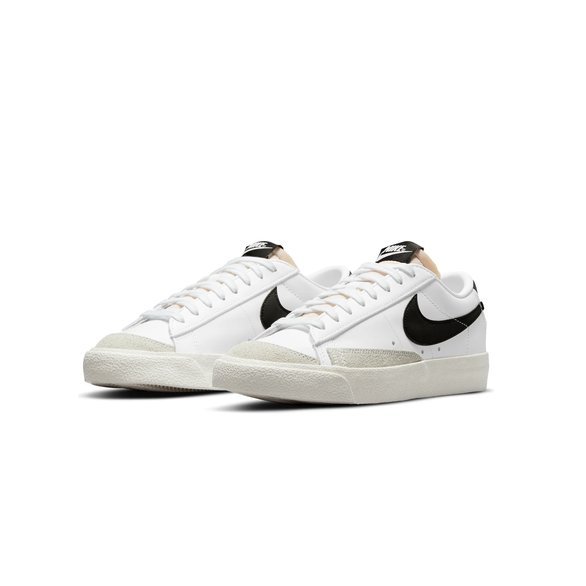 Nike Womens Blazer Low '77 Shoes 'White/Black' - Image 2