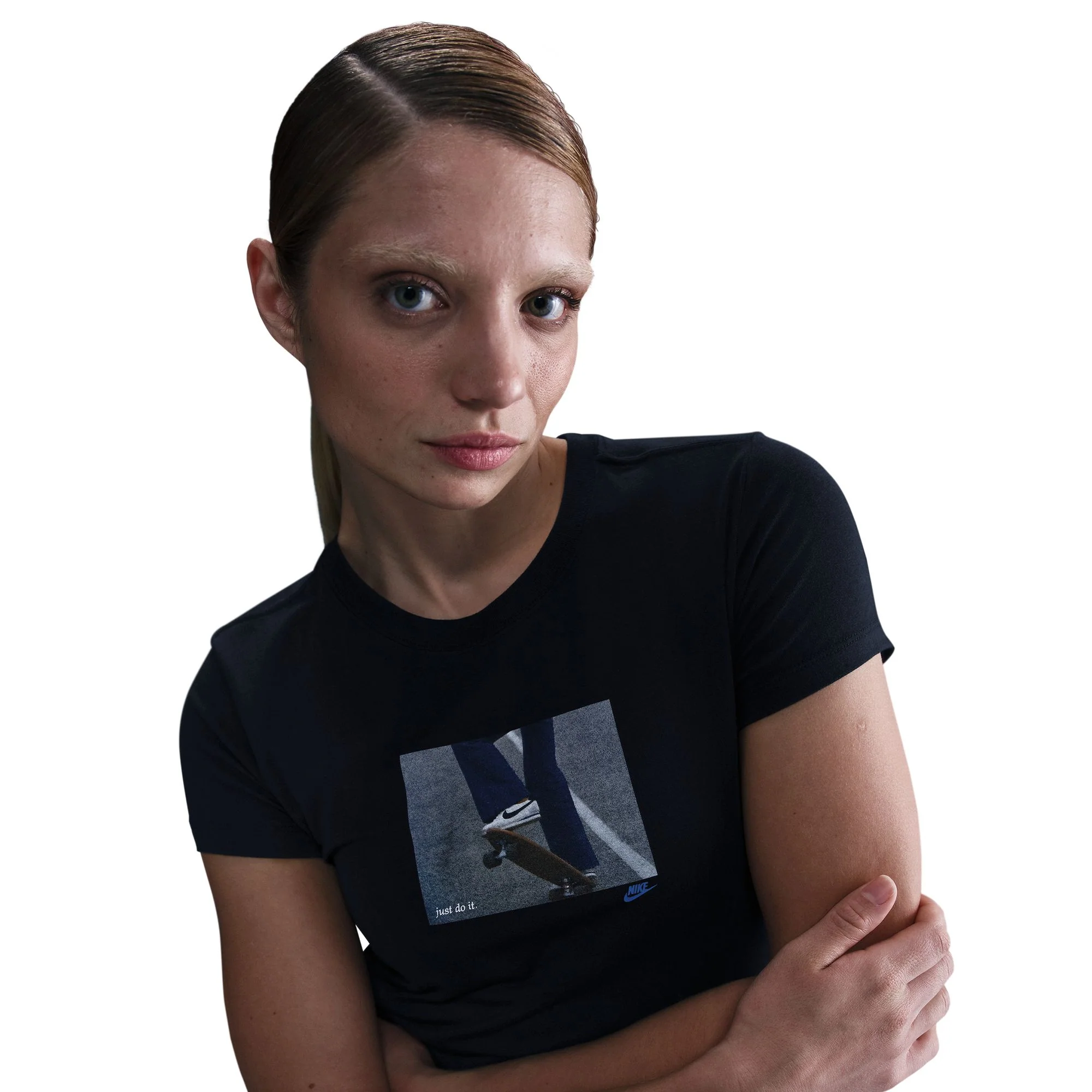Nike Womens Chill Knit Slim Cropped Tee - Image 4
