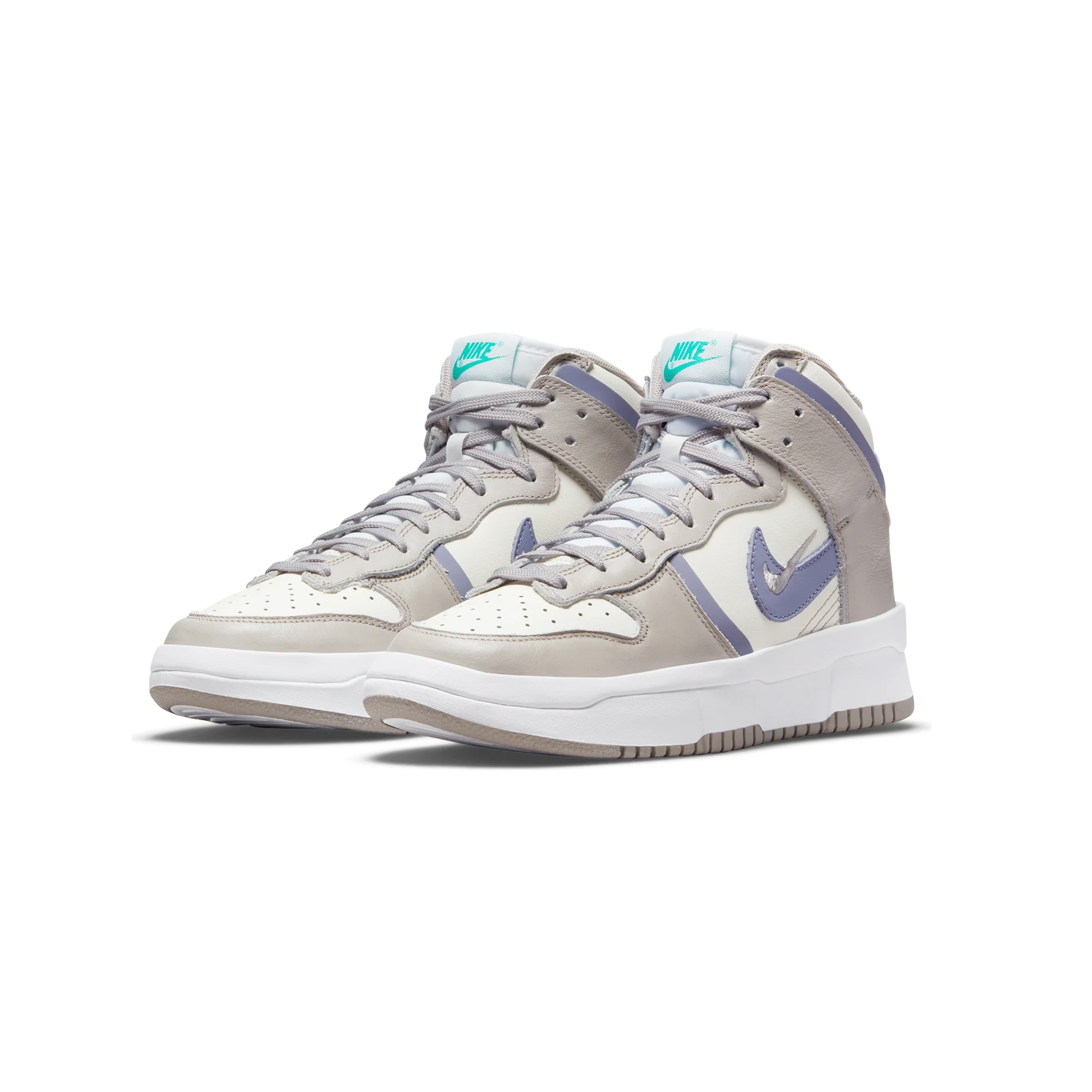 Nike Womens Dunk High Rebel Shoes 'Sail/Iron/Purple' - Image 2