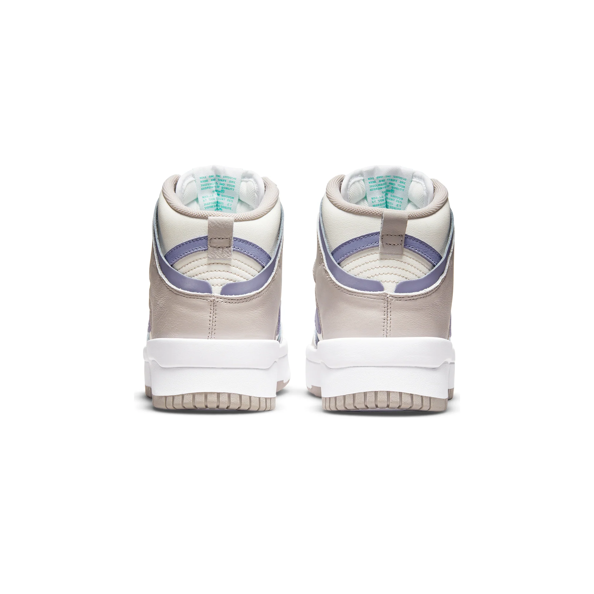Nike Womens Dunk High Rebel Shoes 'Sail/Iron/Purple' - Image 3