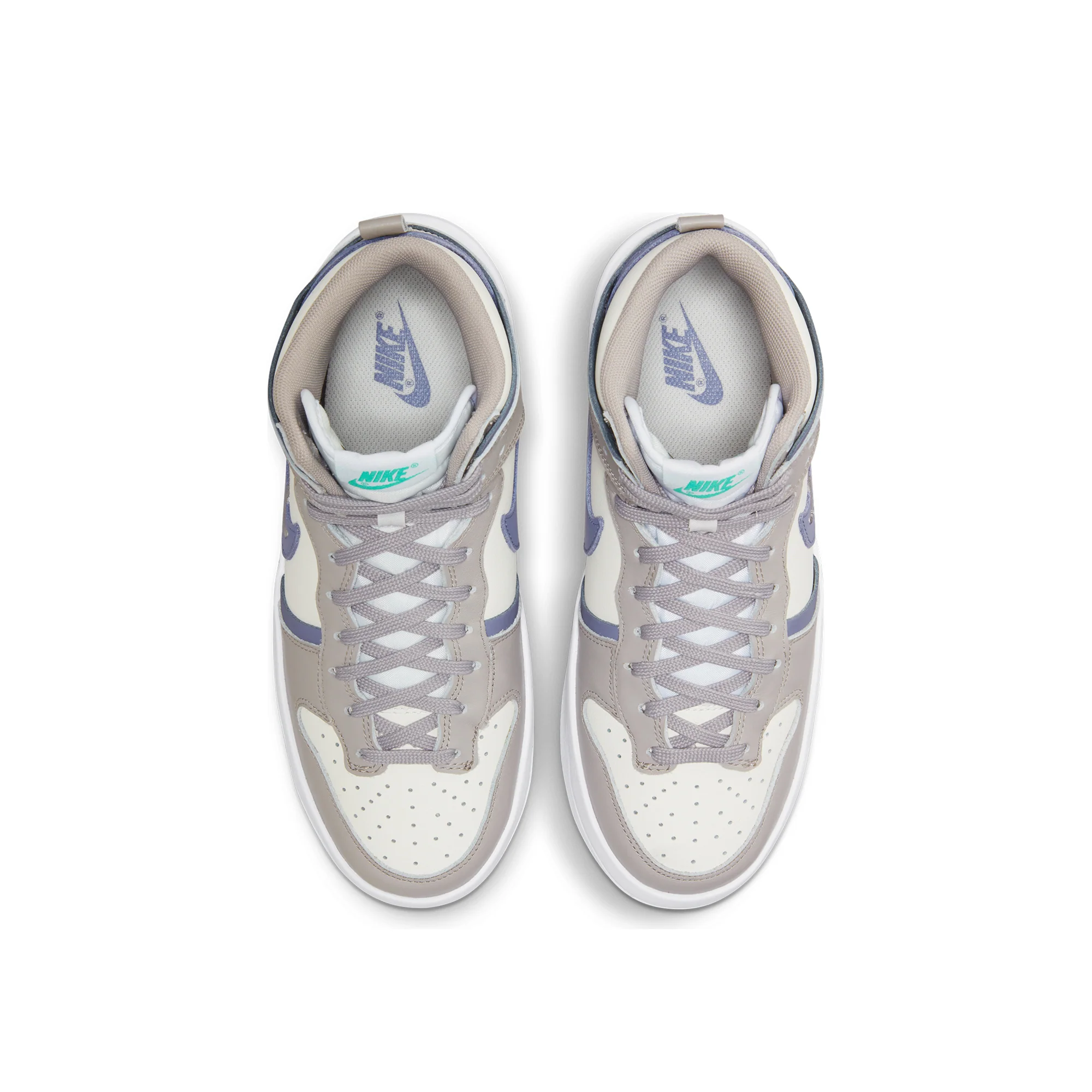 Nike Womens Dunk High Rebel Shoes 'Sail/Iron/Purple' - Image 4