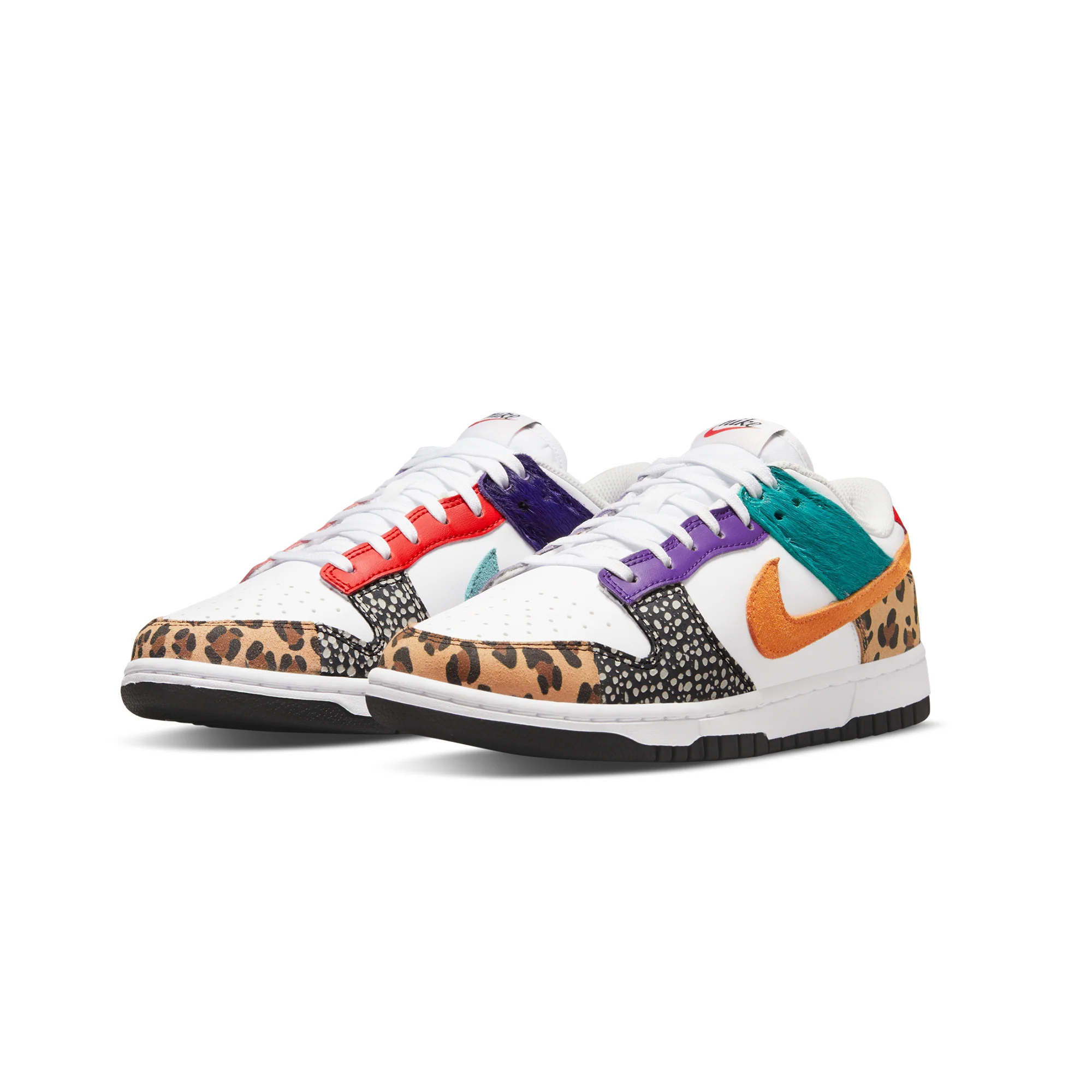 Nike Womens Dunk Low SE Patchwork Safari Shoes - Image 2