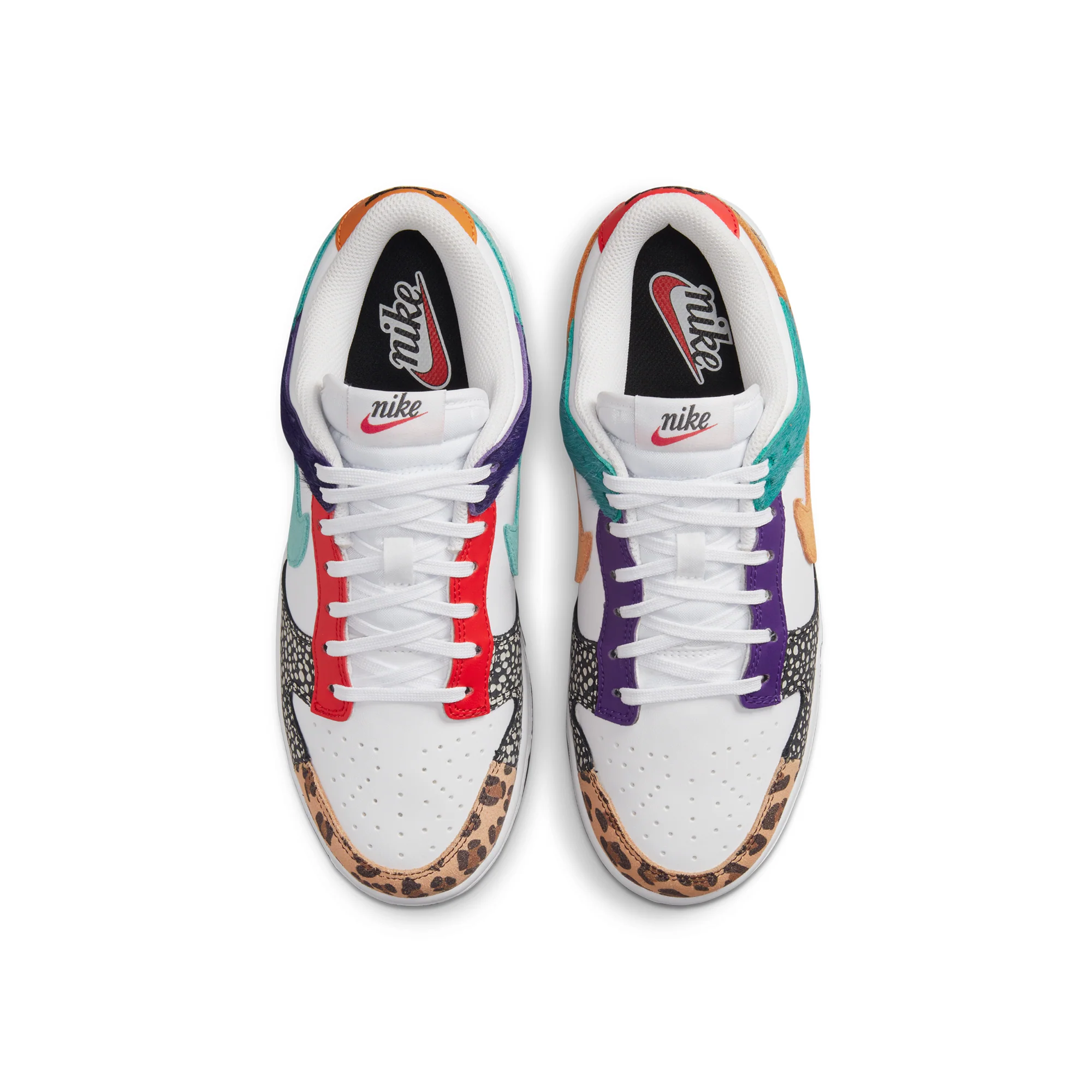 Nike Womens Dunk Low SE Patchwork Safari Shoes - Image 4