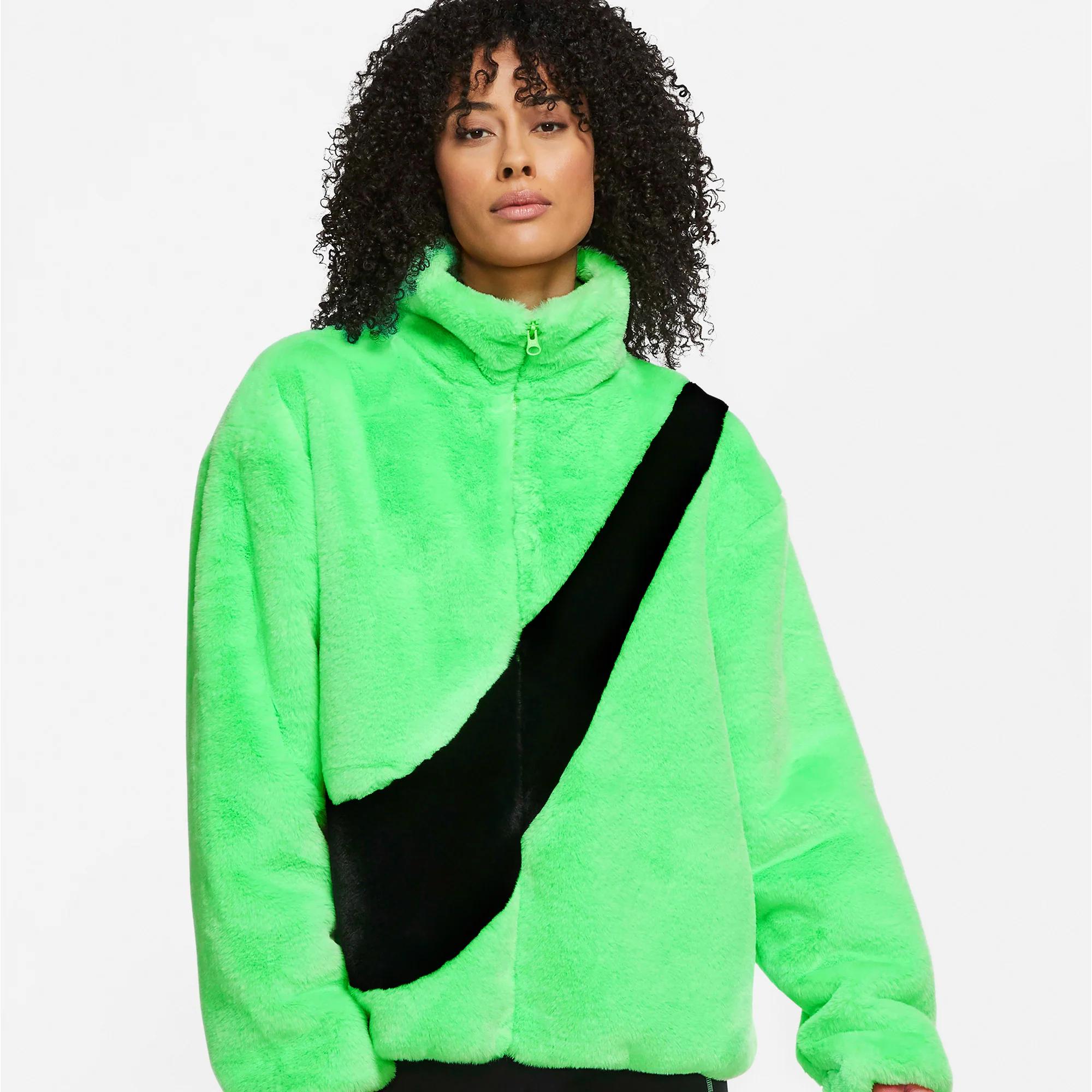 Nike Women Faux Fur Jacket - Image 2