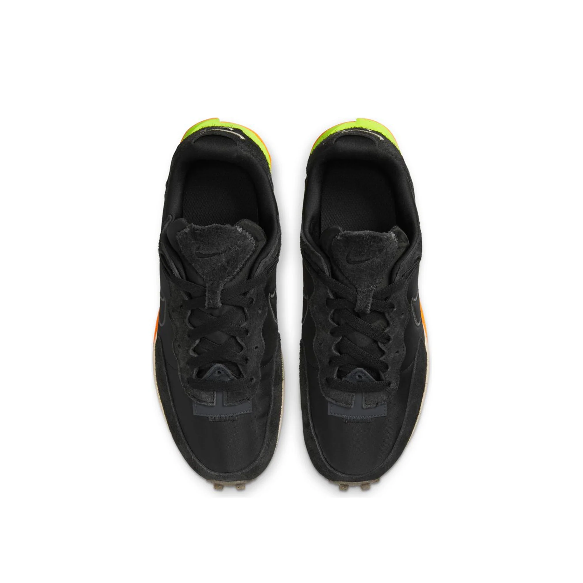 Nike Womens Fontanka Waffle Shoes 'Black/Volt' - Image 4
