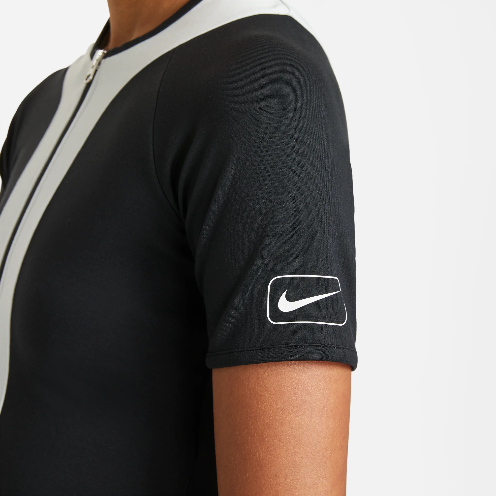 Nike Womens Sportswear Short Sleeve Top ' Black Pure Platinum' - Image 5