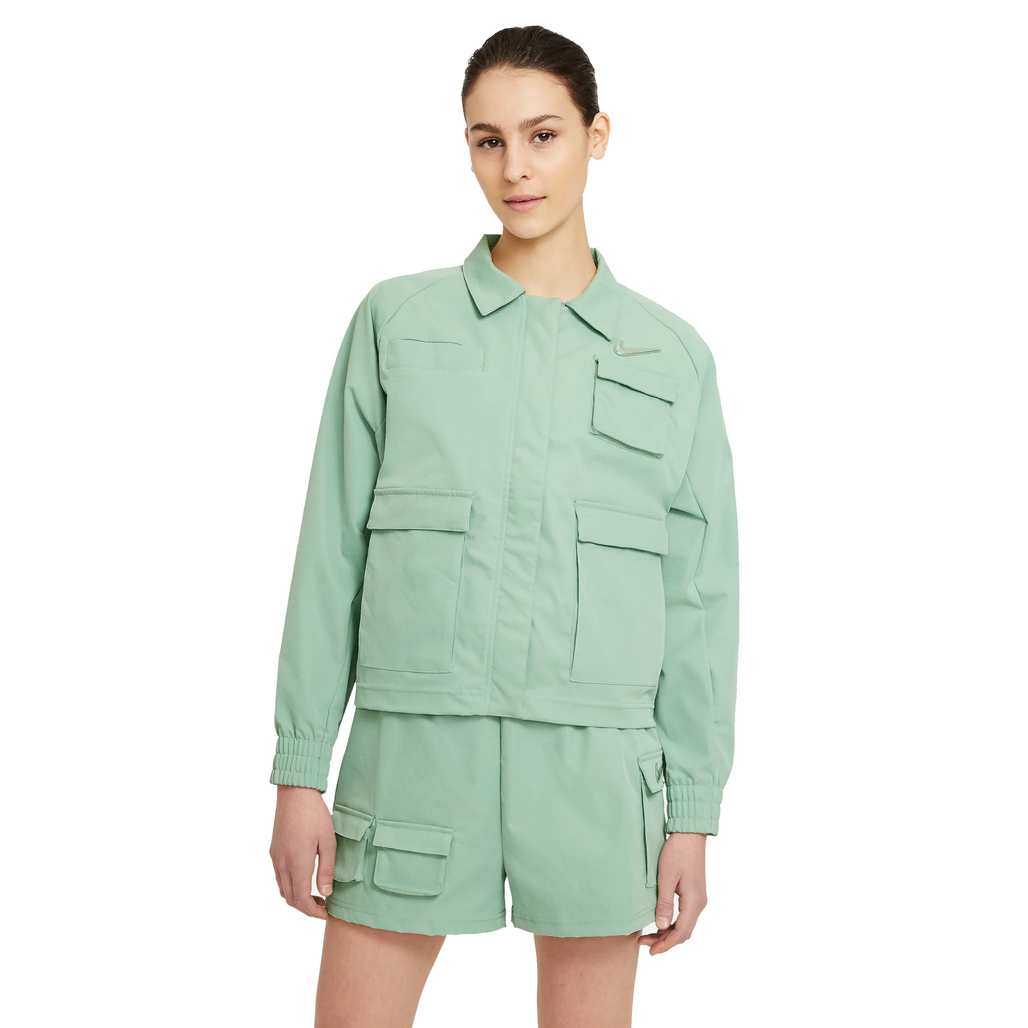 Nike Womens Sportswear Swoosh Jacket 'Steam' - Image 2
