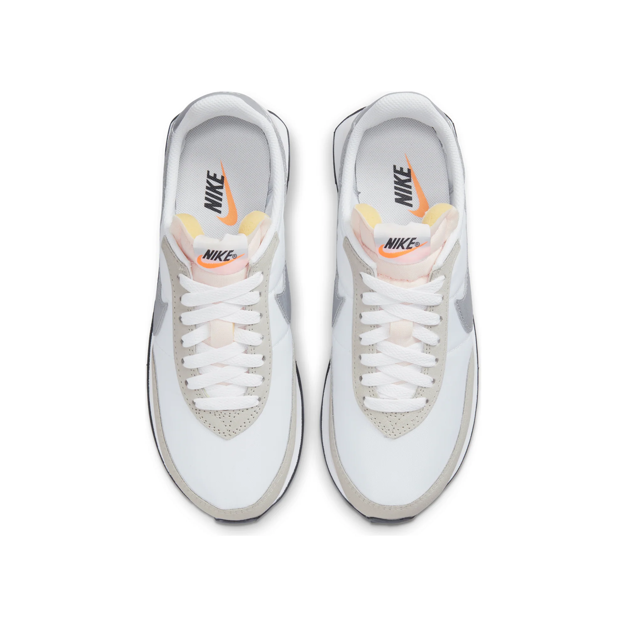 Nike Womens Waffle Trainer 2 Shoes White/Metallic Silver - Image 4