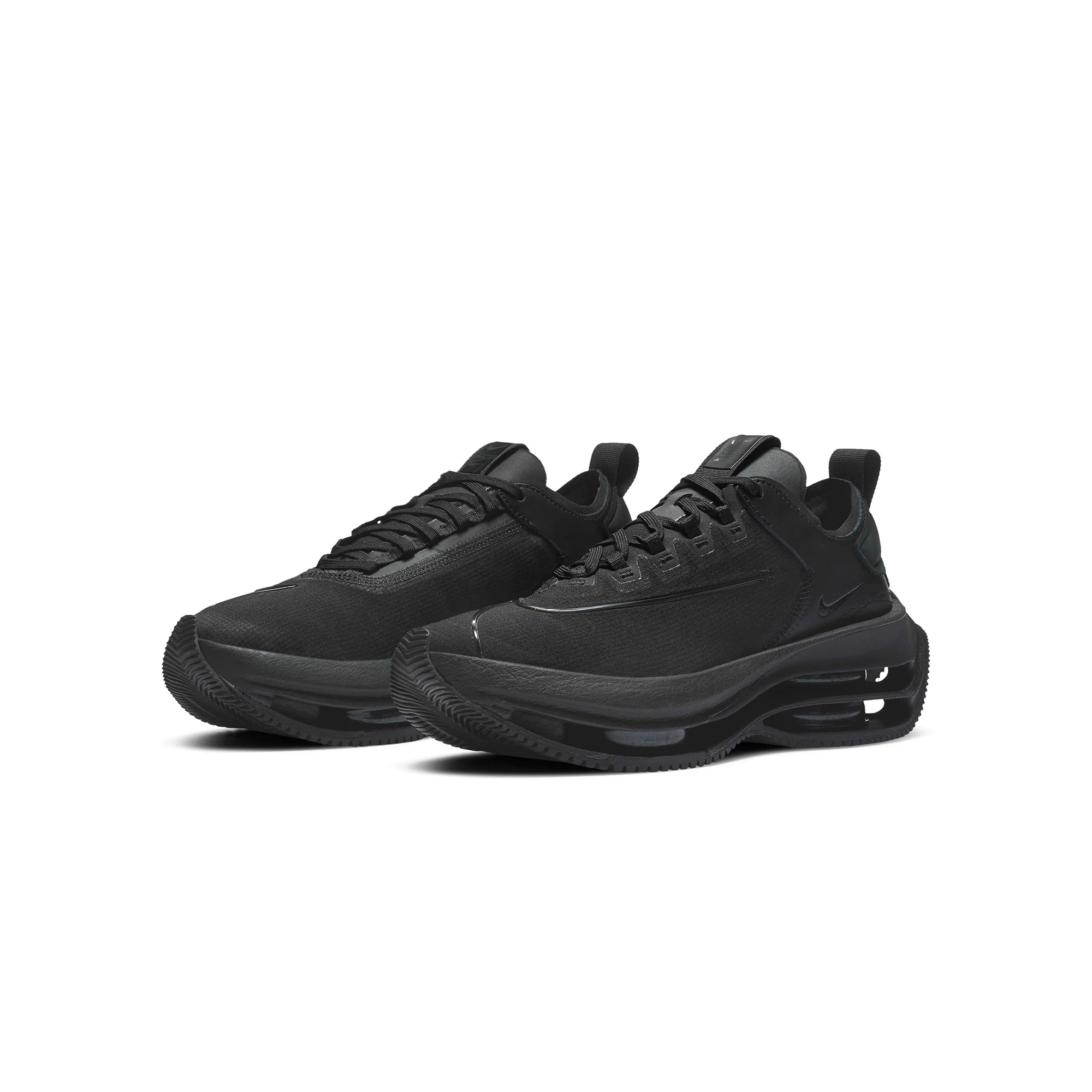 Nike Womens Zoom Double Stacked 'Triple Black' Shoes - Image 2