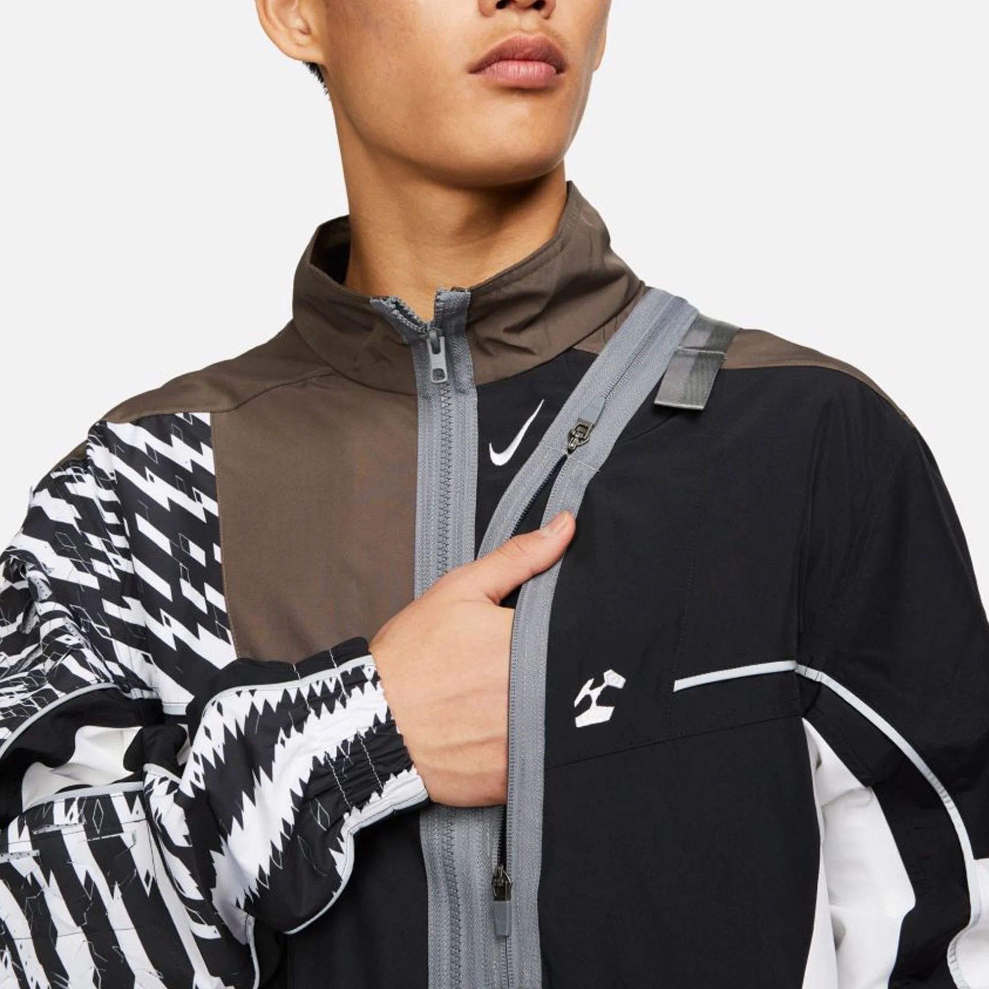 Nike Mens NRG Woven Jacket 'White/Multi' - Image 4