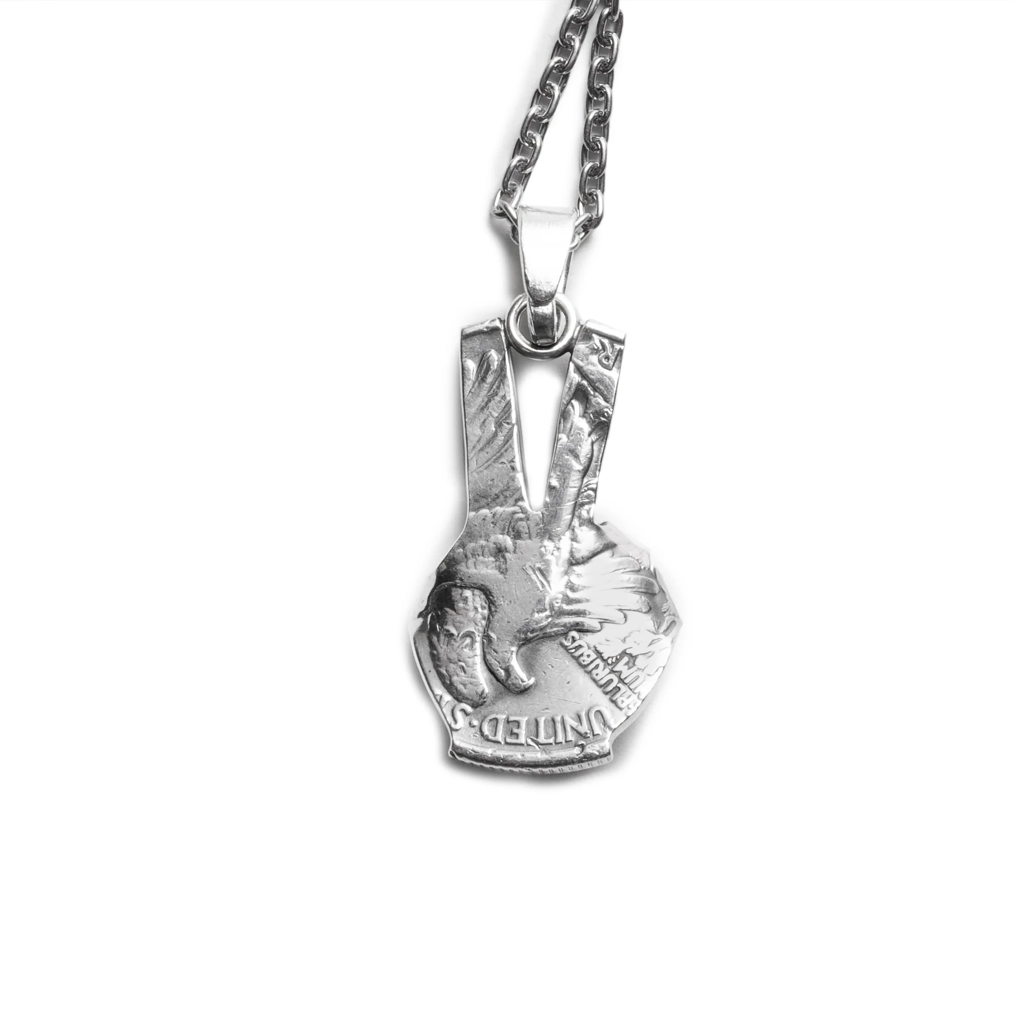 North Works 50 cent Hand Sign Peace Pendant - Image 2