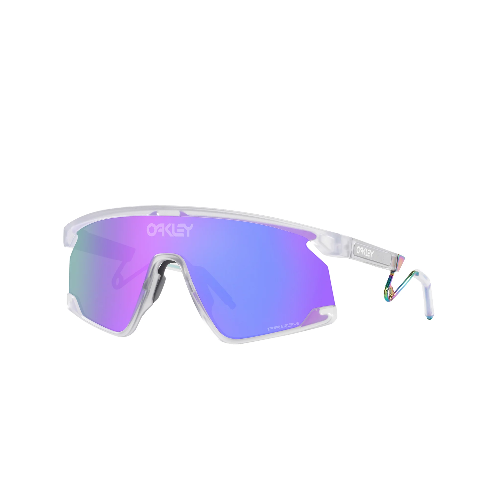 Oakley BXTR Metal Matte Clear W/ Prizm Violet Sunglasses - Image 2