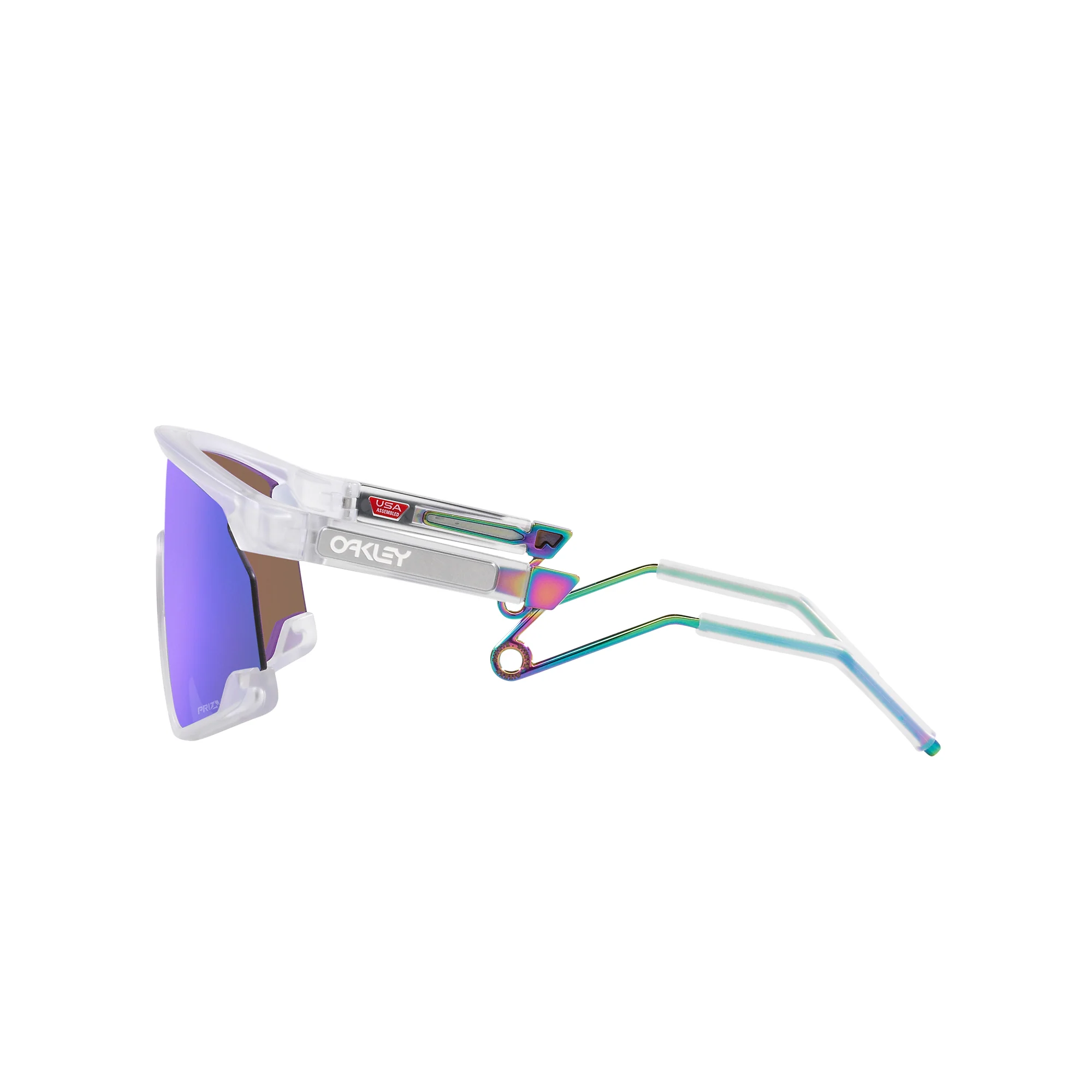 Oakley BXTR Metal Matte Clear W/ Prizm Violet Sunglasses - Image 3