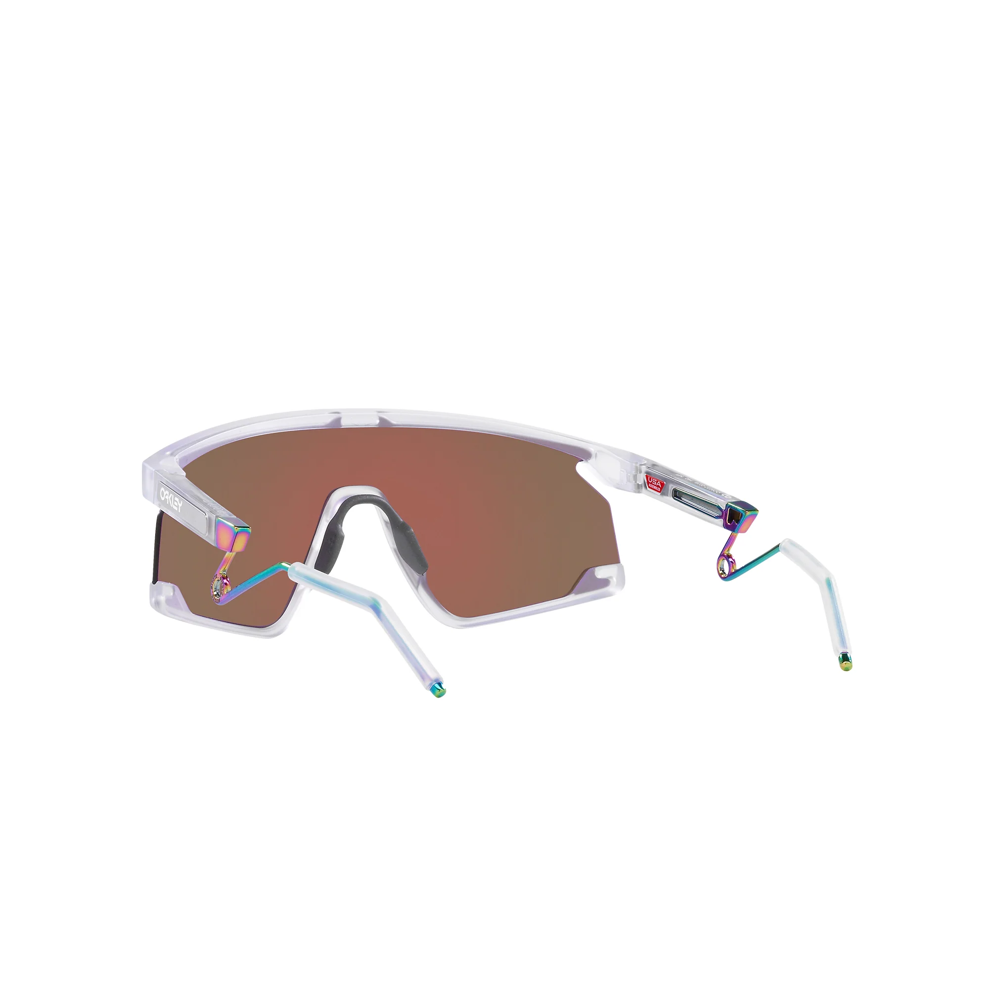 Oakley BXTR Metal Matte Clear W/ Prizm Violet Sunglasses - Image 4