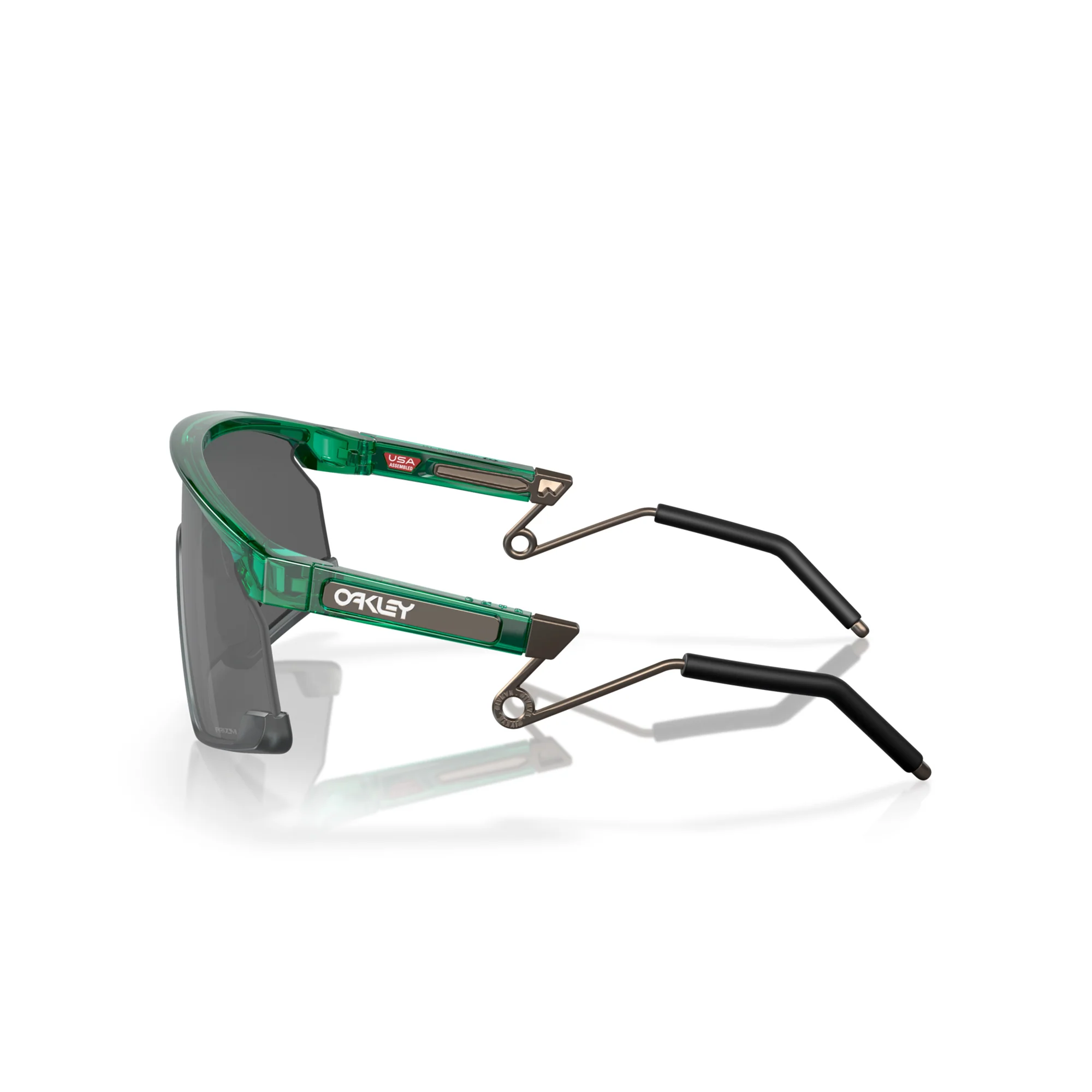Oakley BXTR Metal Trans Viridian W/ Prizm Black Sunglasses - Image 3