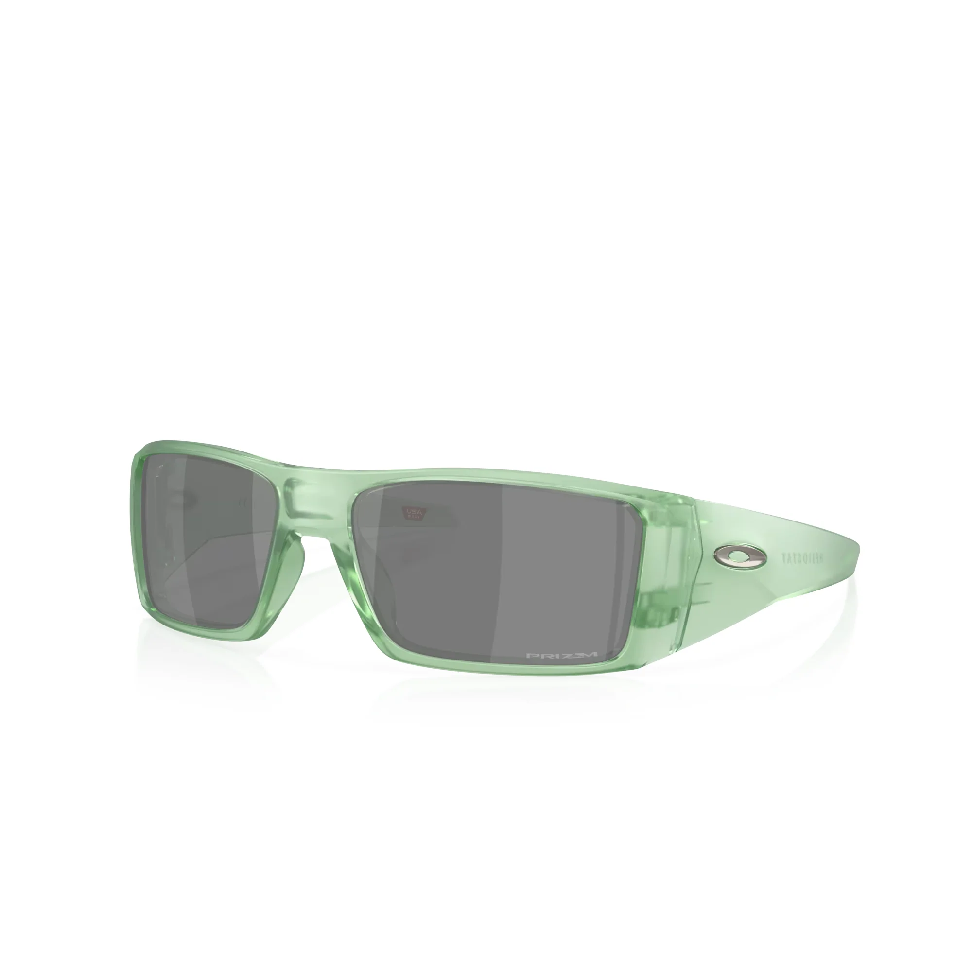 Oakley Heliostat Matte Trans Jade W/ Prizm Black Sunglasses - Image 2
