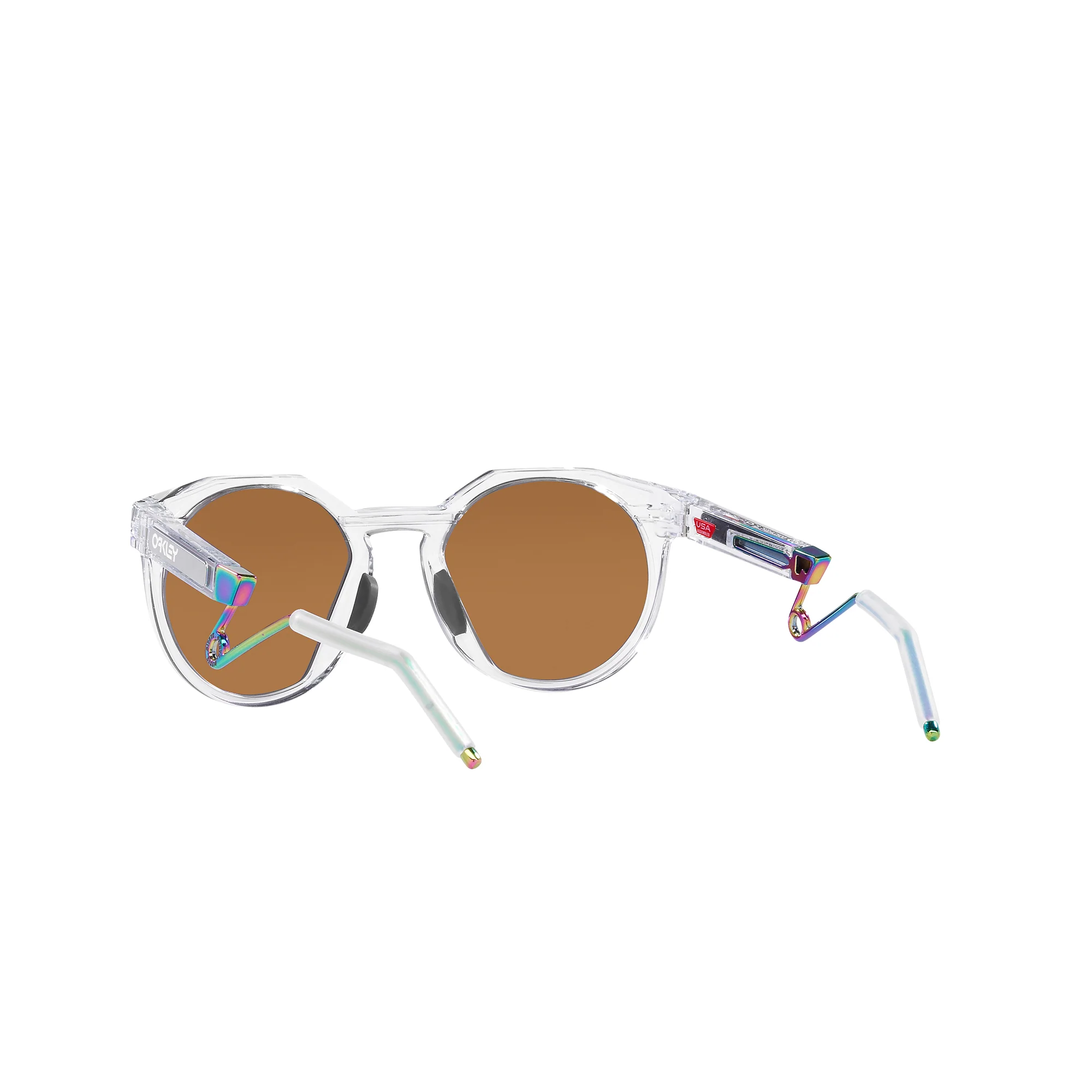 Oakley HSTN Metal Matte Clear W/ Prizm Violet Sunglasses - Image 4