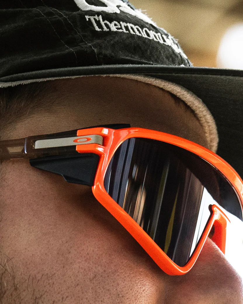 Oakley Latch Panel NeonOrng/Sepia w/Prizm Brnz Sunglasses - Image 5