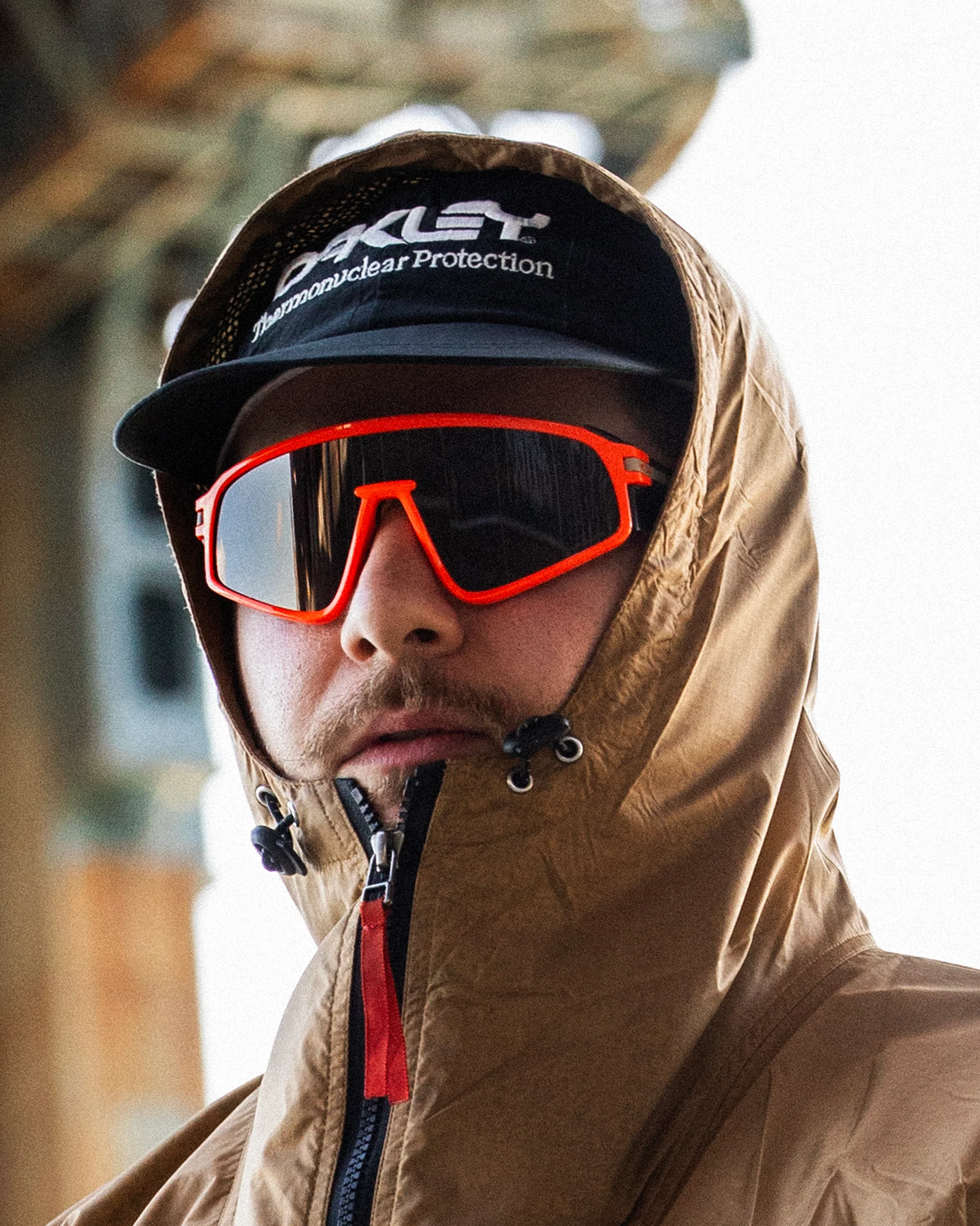 Oakley Latch Panel NeonOrng/Sepia w/Prizm Brnz Sunglasses - Image 6