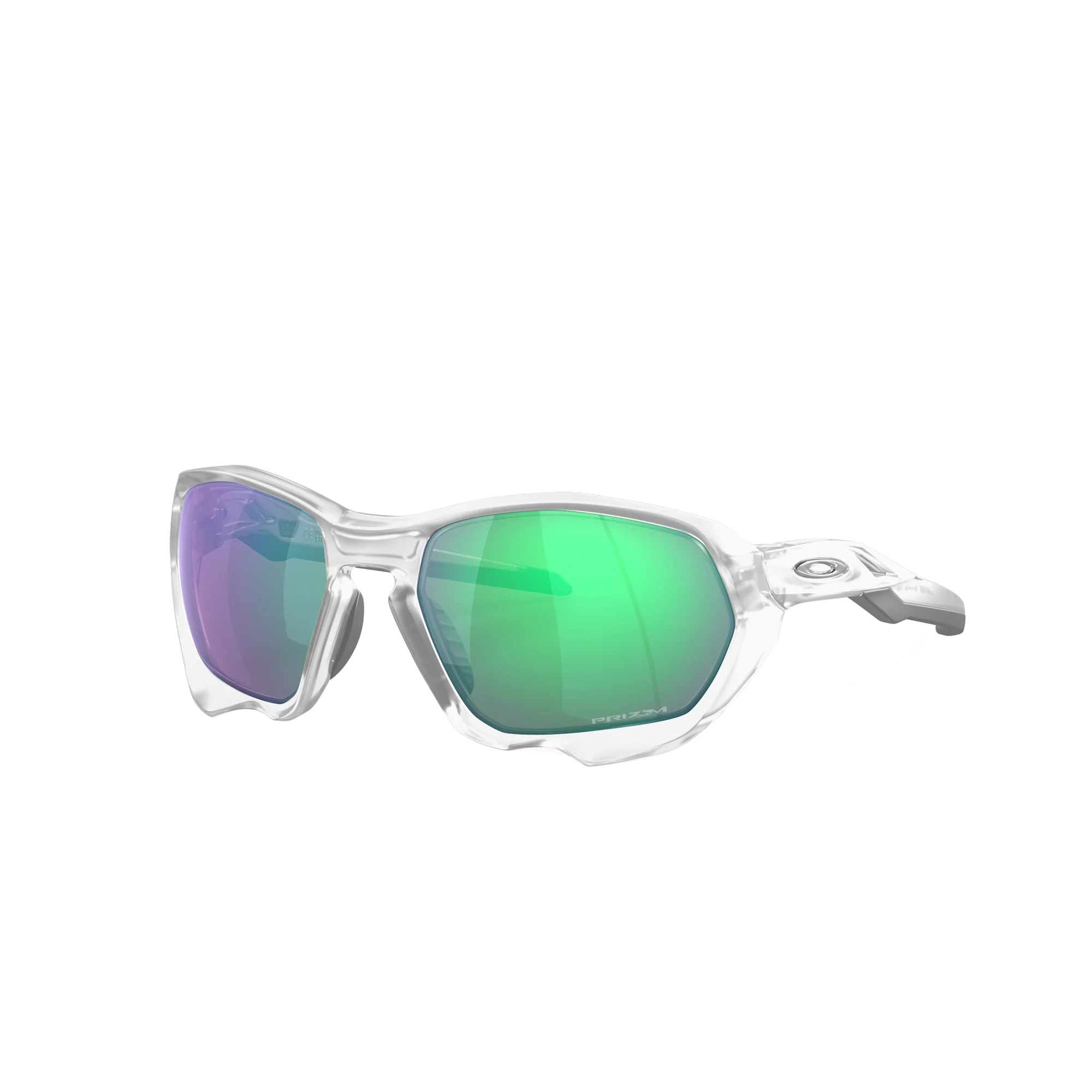 Oakley Plazma Matte Clear w/ Prizm Road Jade Sunglasses - Image 2
