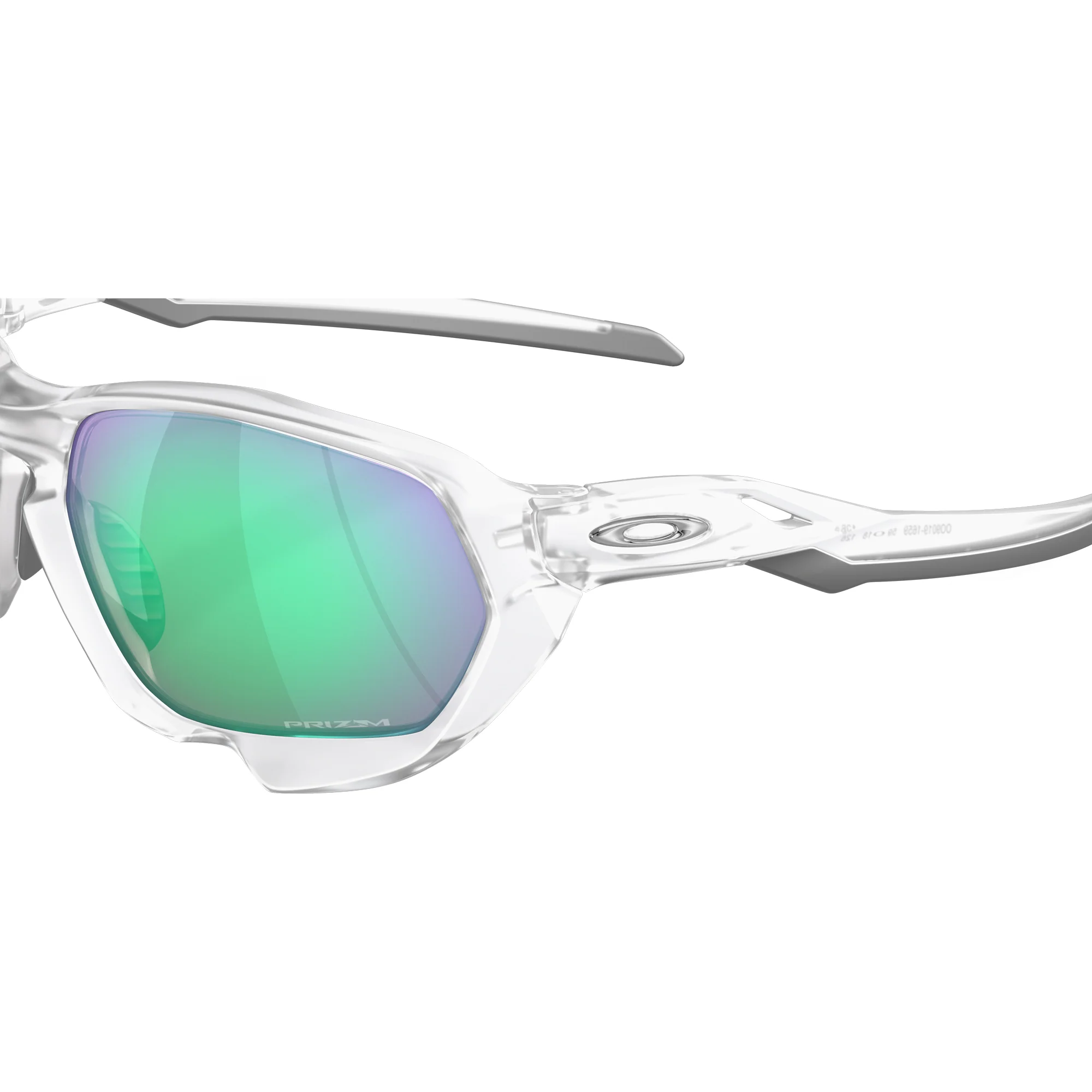 Oakley Plazma Matte Clear w/ Prizm Road Jade Sunglasses - Image 4