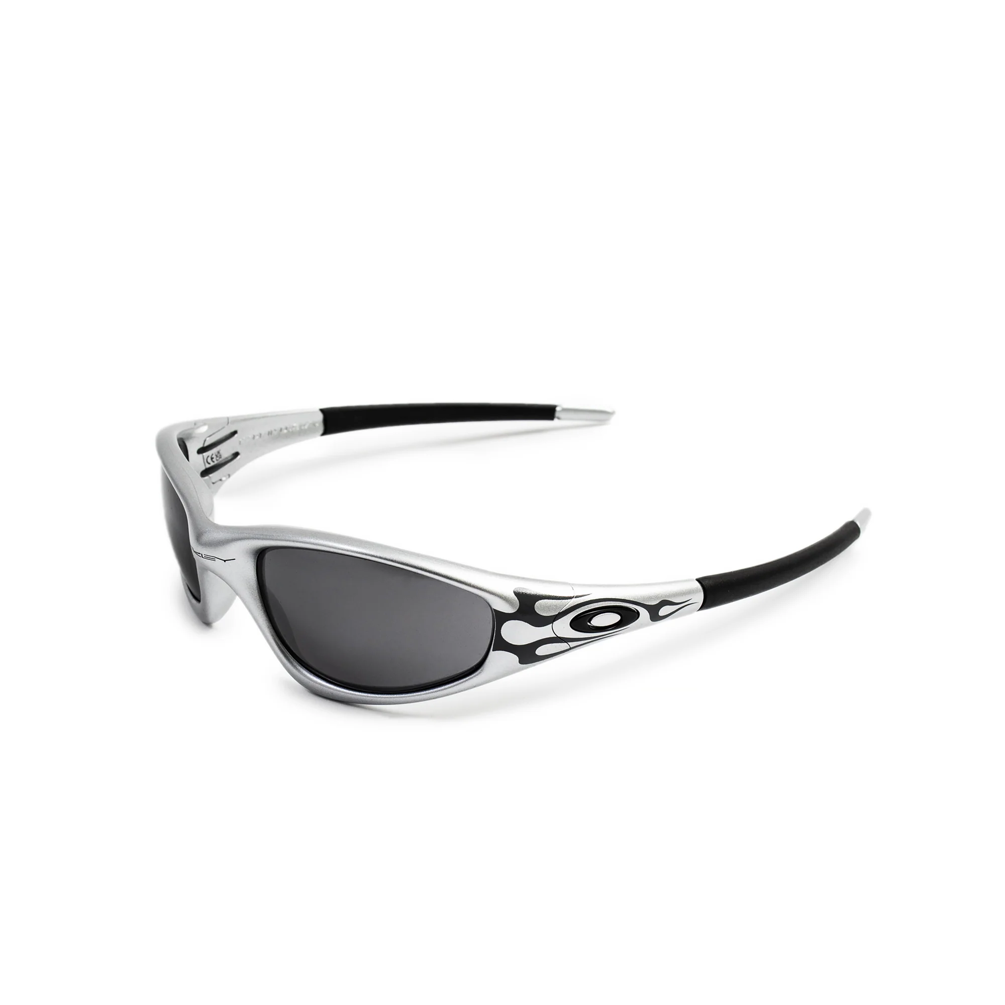 Oakley MUZM Straight Jacket 99 X-Silver Flames w/ Prizm Black Sunglasses - Image 2