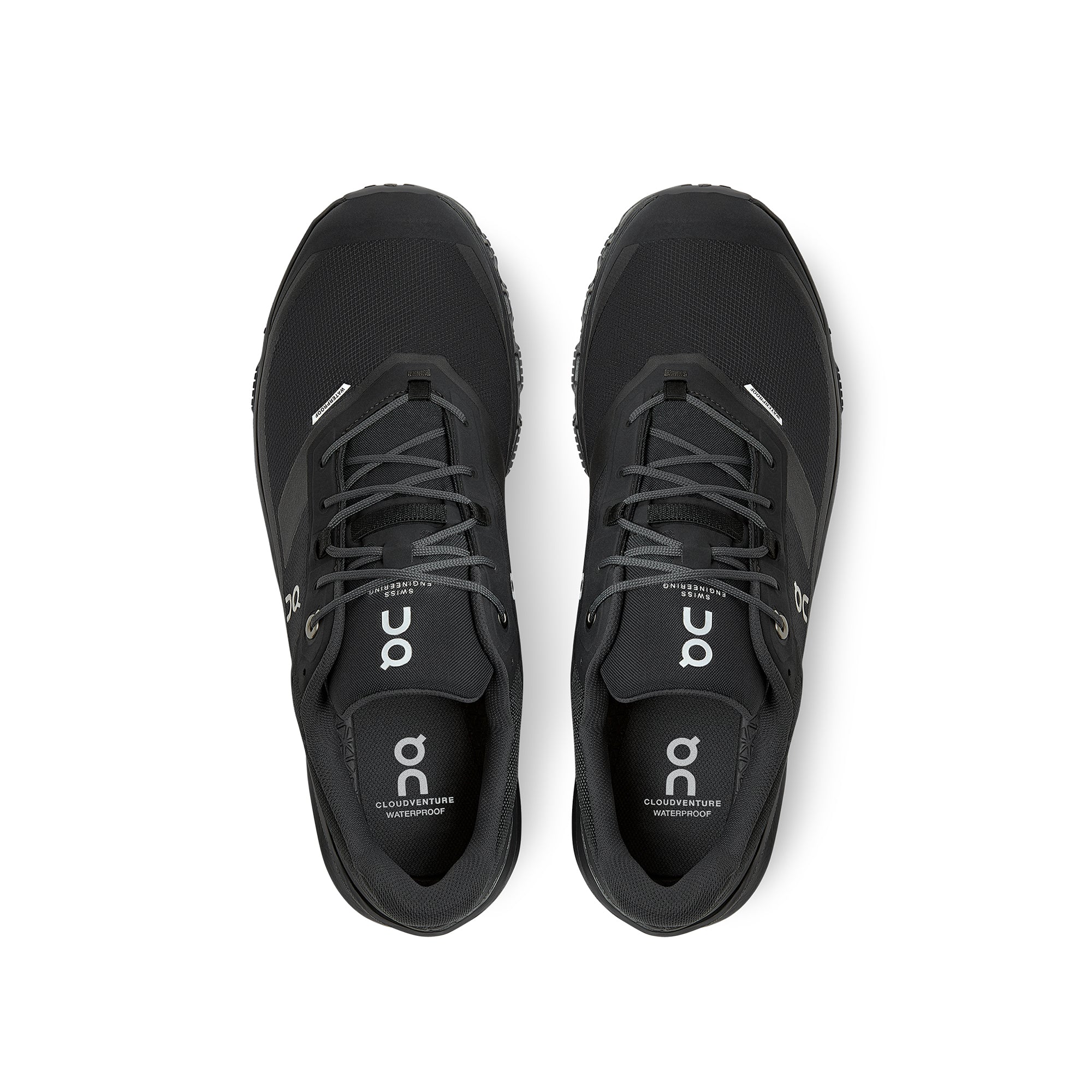 On Mens Cloudventure Waterproof Shoes 'Black' - Image 2